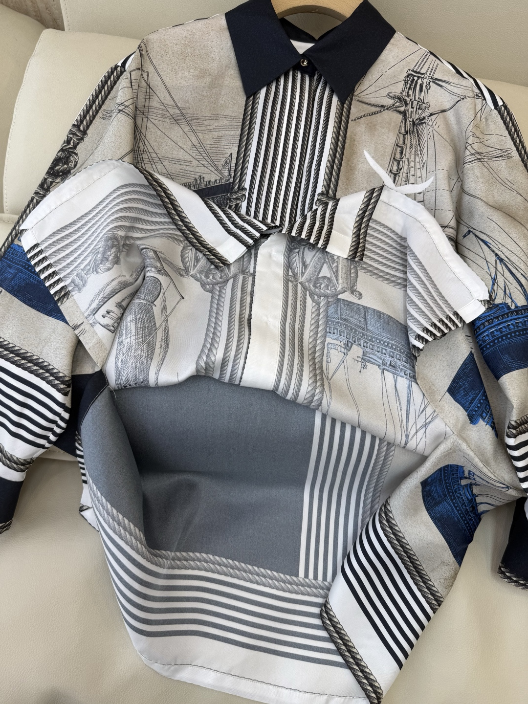 QD8160#新款衬衫⚠️🌾Max 顶级版‼️Max mara 定位斜纹印花长袖长衬衫 36/38/40