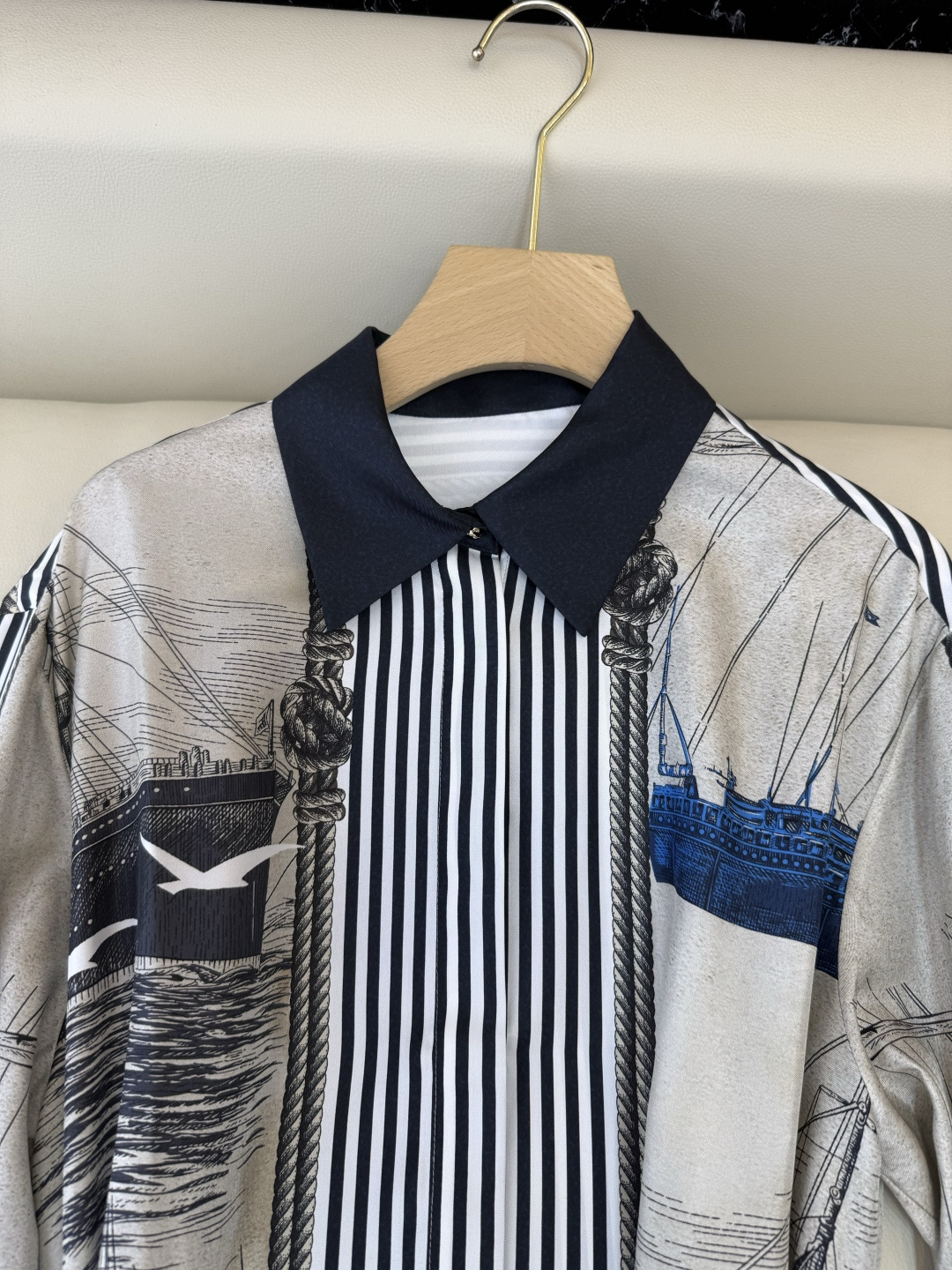 QD8159#新款连衣裙⚠️🌾Max 顶级版‼️Max mara 定位斜纹印花长袖连衣裙 36/38/4