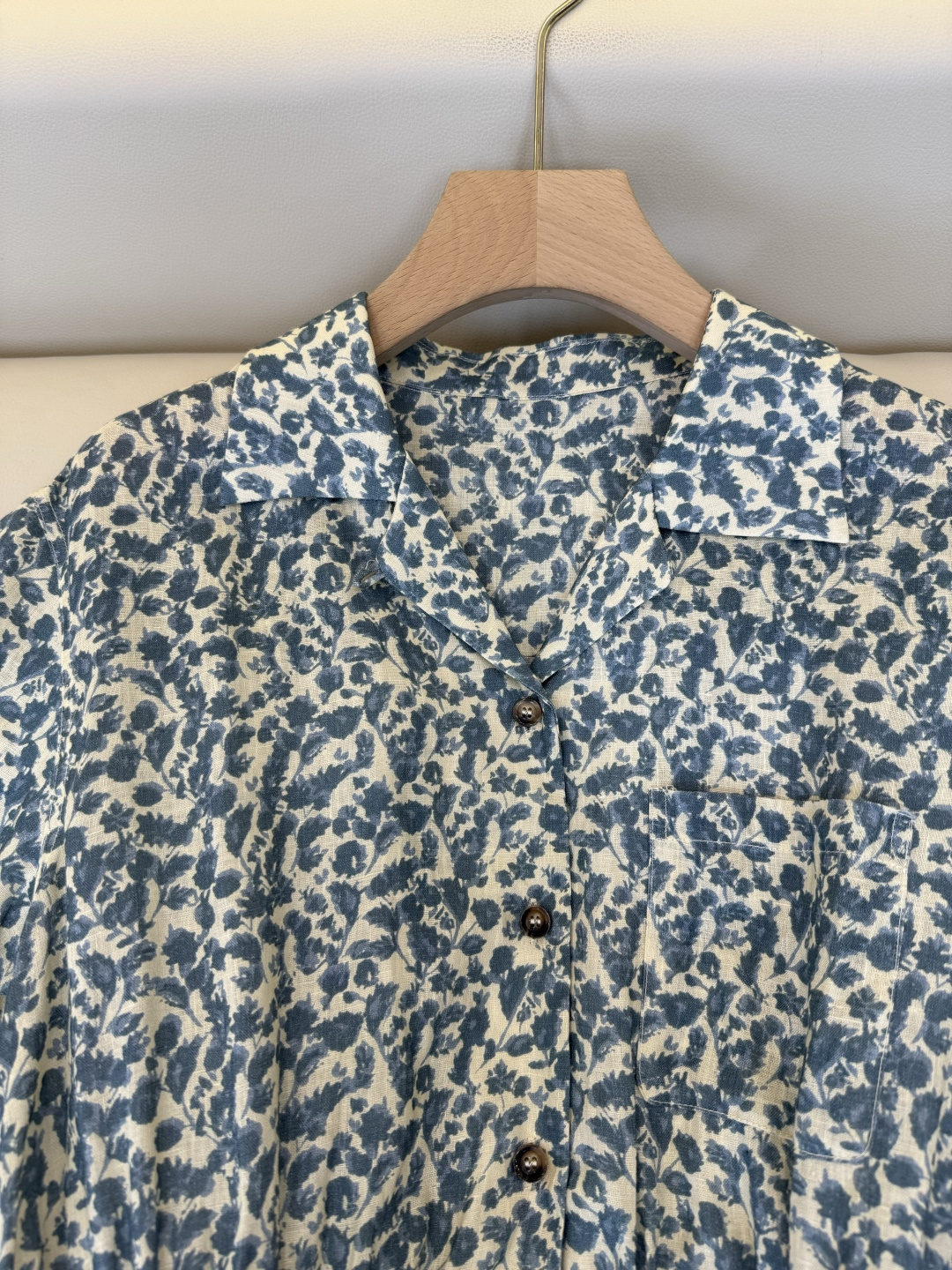 BS1241#新款连衣裙⚠️🌾Loro piana 100%亚麻 短袖印花连衣裙 36-42