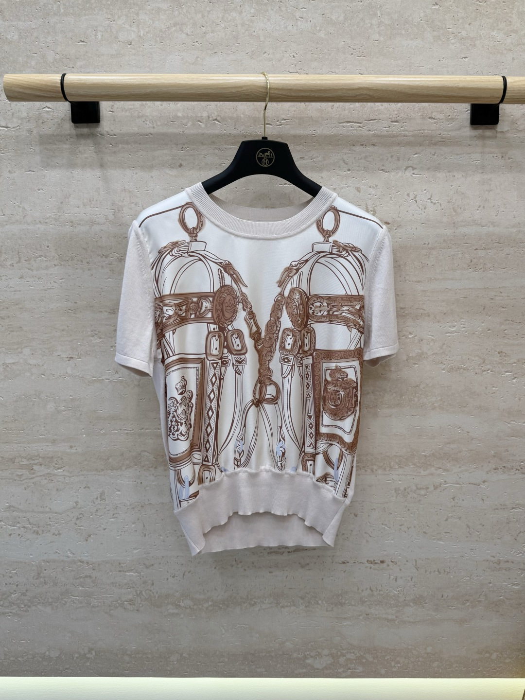 NO:892751,H326035#New Top H Home Positioning Print Silk Spliced ​​Tencel Knitted Top Short Sleeve S-XXL,Hermes-Clothing,hermes,T-shirt,real silk,19860909H326035#新款上衣 H家 定位印花 真丝拼接天丝针织上衣 短袖 S-XXL,爱马仕-服装,hermes,T-shirt,real silk,,Women's clothing