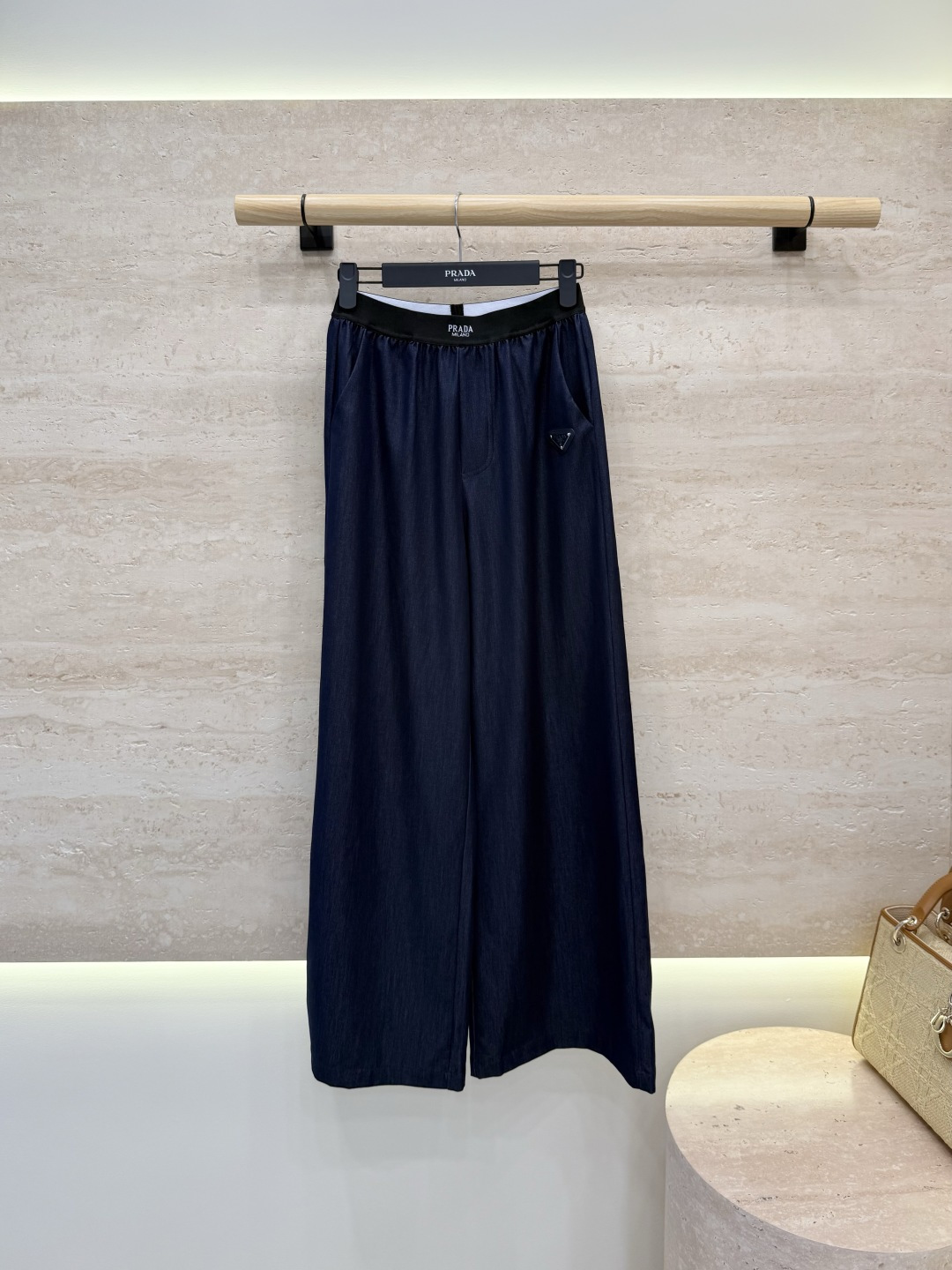 NO:892767,AQ016# New trousers factory P Prada denim washed cotton wide-leg trousers blue SML, Prada-clothing, prada, prada,19860909AQ016#新款长裤工厂P Prada 牛仔水洗棉 阔腿裤长裤 蓝色 SML,普拉达-服装,prada,prada,,Women's clothing