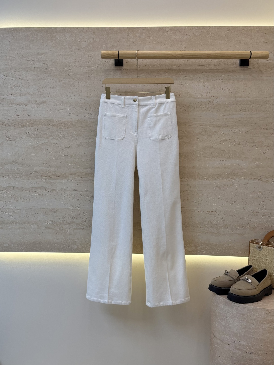 NO:900089,QD8126# New Pants LP Top Version LP Super Slim Double Patch Pockets Cotton Pants White 36/38/40/42, Women's Clothing, loro piana,19860909QD8126#新款裤子 LP 顶级版 LP超级显瘦 双贴袋 棉长裤 白色 36/38/40/42,女装,loro piana,,Women's clothing