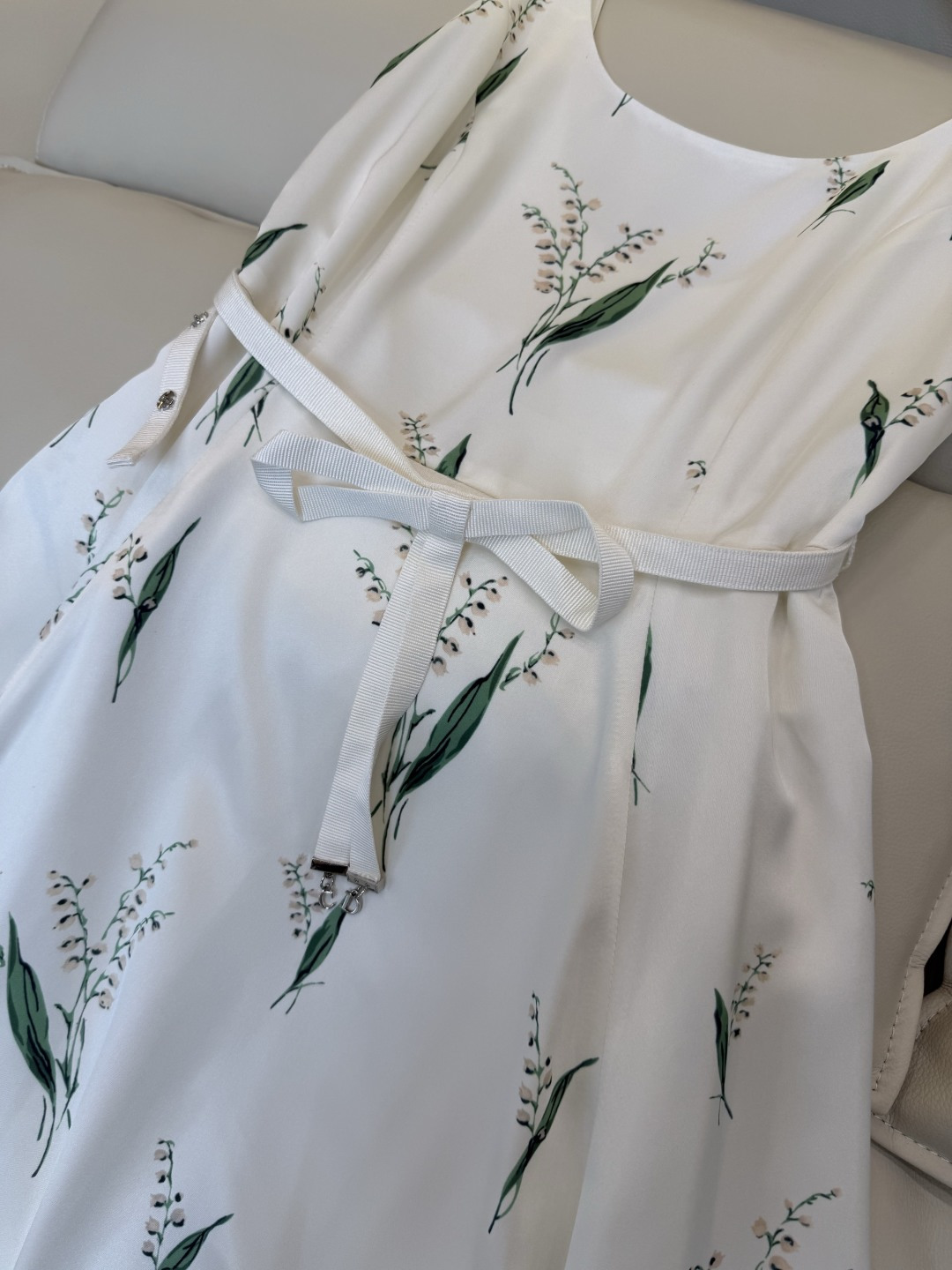 XZ0175#新款连衣裙🌾Dior蓝铃花印花 无袖长款连衣裙 36-42