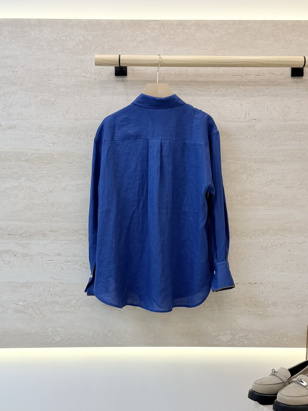 LLS012#新款衬衫🌾BC 100% 麻 链条袖 长袖衬衫 白色 蓝色 粉色 灰色 SMLXL