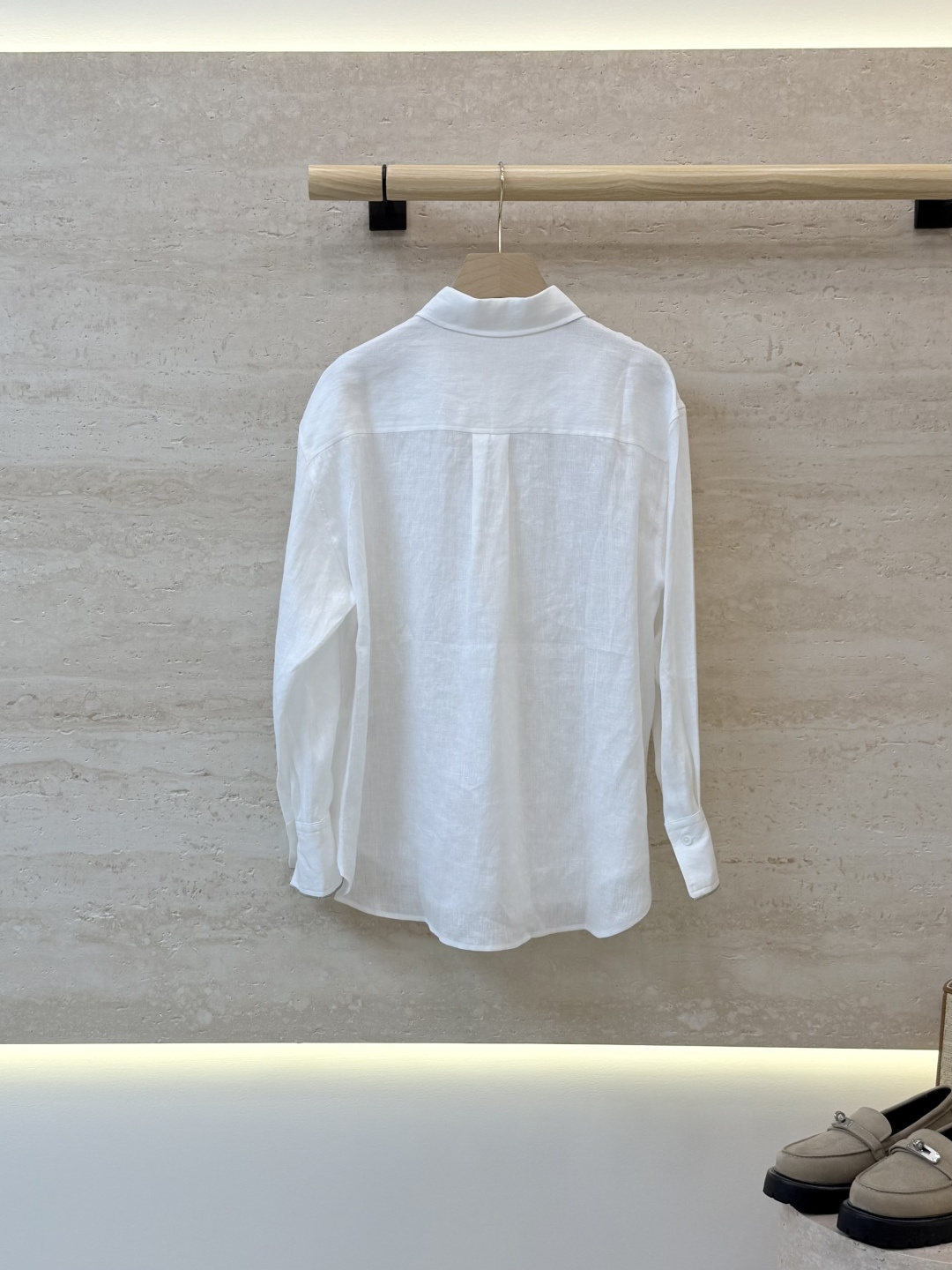 LLS012#新款衬衫🌾BC 100% 麻 链条袖 长袖衬衫 白色 蓝色 粉色 灰色 SMLXL