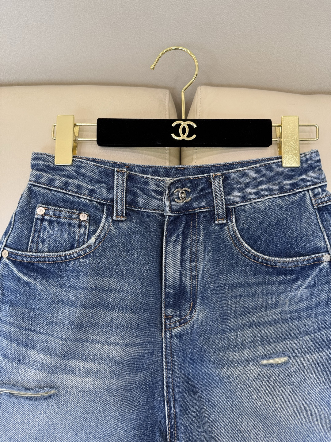 AW0118#新款牛仔裤⚠️工厂特批‼️Chanel 牛仔裤短裤 26/27/28/29/30