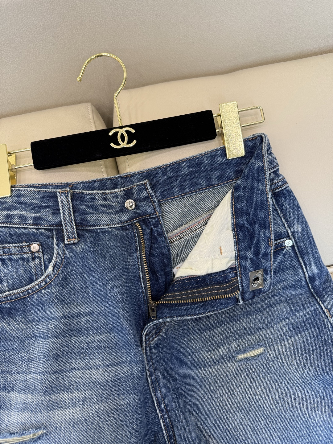 AW0118#新款牛仔裤⚠️工厂特批‼️Chanel 牛仔裤短裤 26/27/28/29/30