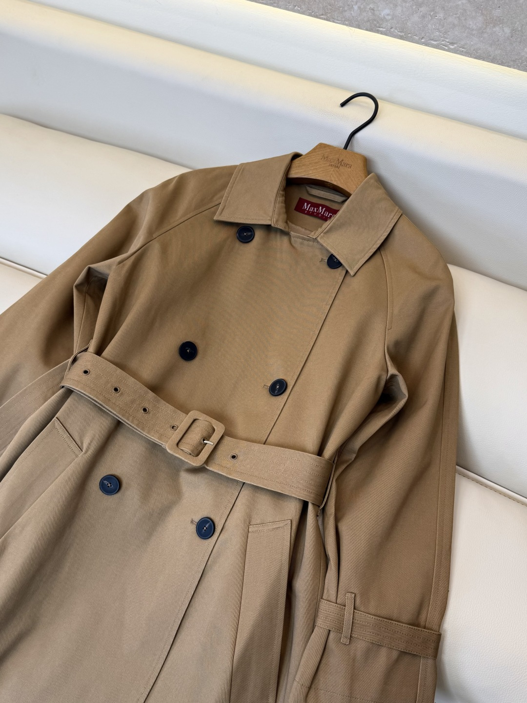 TF02#新款风衣🌾 Max mara 双排扣 长款风衣 卡其色 藏蓝色 36/38/40/42