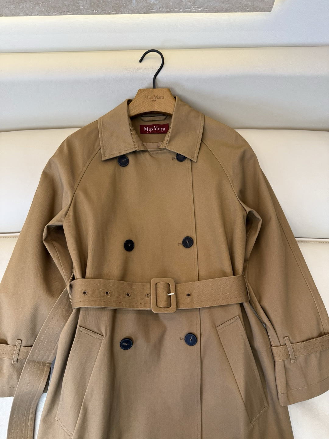 TF02#新款风衣🌾 Max mara 双排扣 长款风衣 卡其色 藏蓝色 36/38/40/42