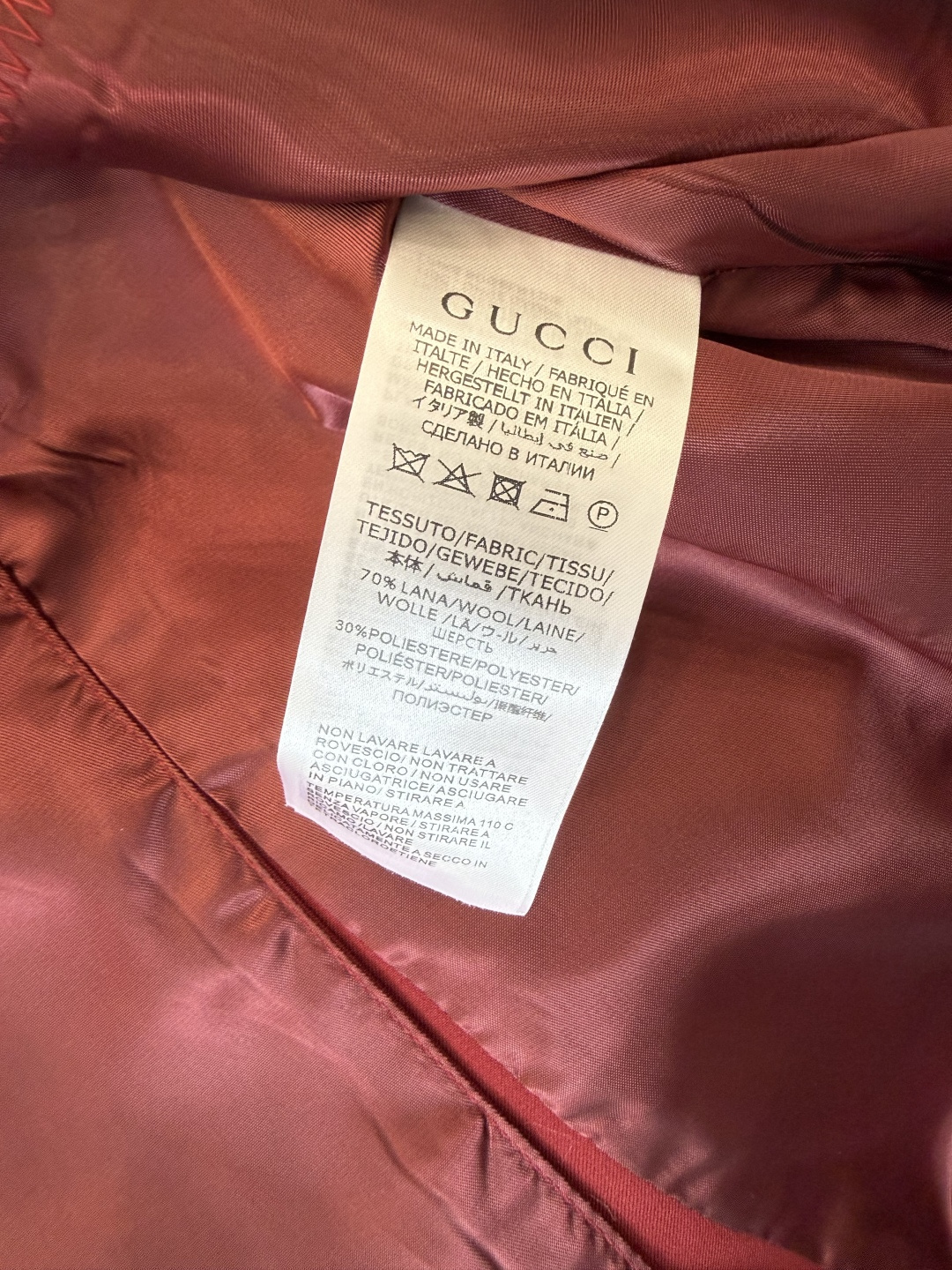 LF029#新款风衣🌾 Gucci 双排扣 红色 风衣 36/38/40/42