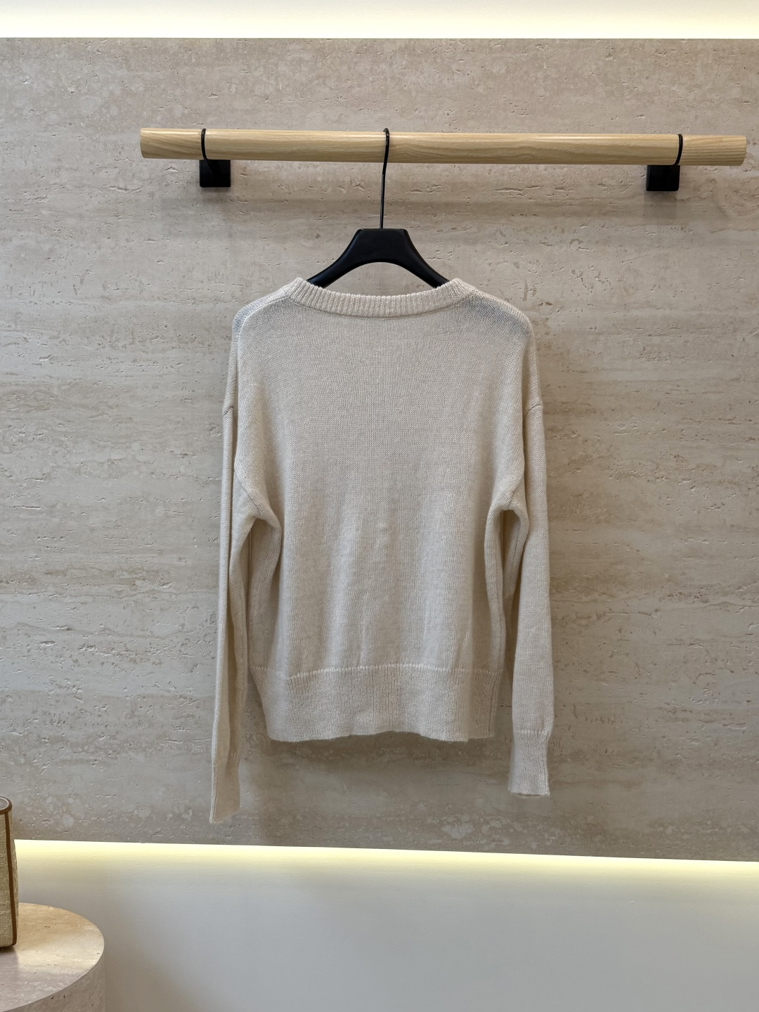 LLS020#新款毛衣🌾 BC  42% 马海毛 12% 羊毛 金丝针织 长袖开衫 毛衣 米色  SML