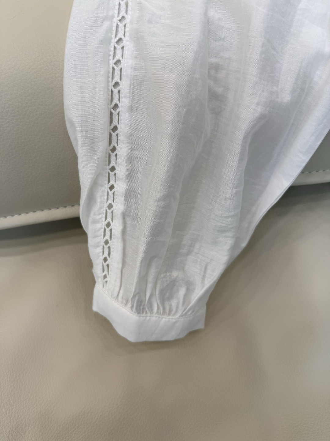 LH7087#新款衬衫⚠️工厂特批‼️ 重工绣花 天丝棉 长袖衬衫 白色SML