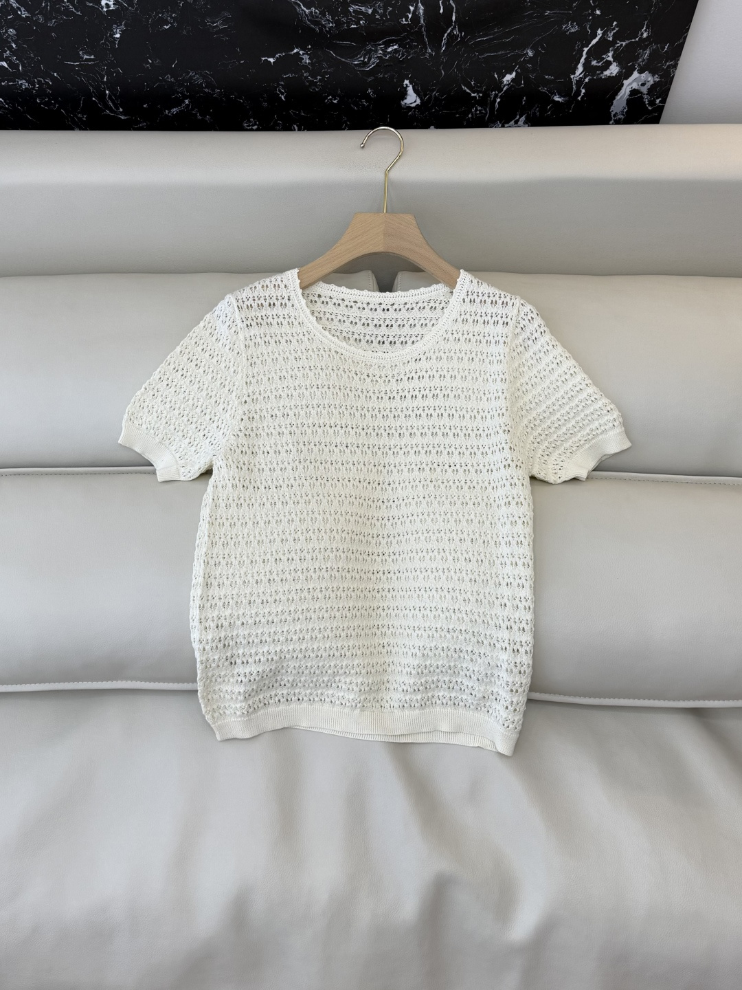 NO:948388,YB0507# New knitted p round neck striped short-sleeved sweater three colors SML, women's clothing, T-shirt,19860909YB0507#新款针织p 圆领 条纹短袖 针织衫 三色 SML,女装,T-shirt,,Women's clothing
