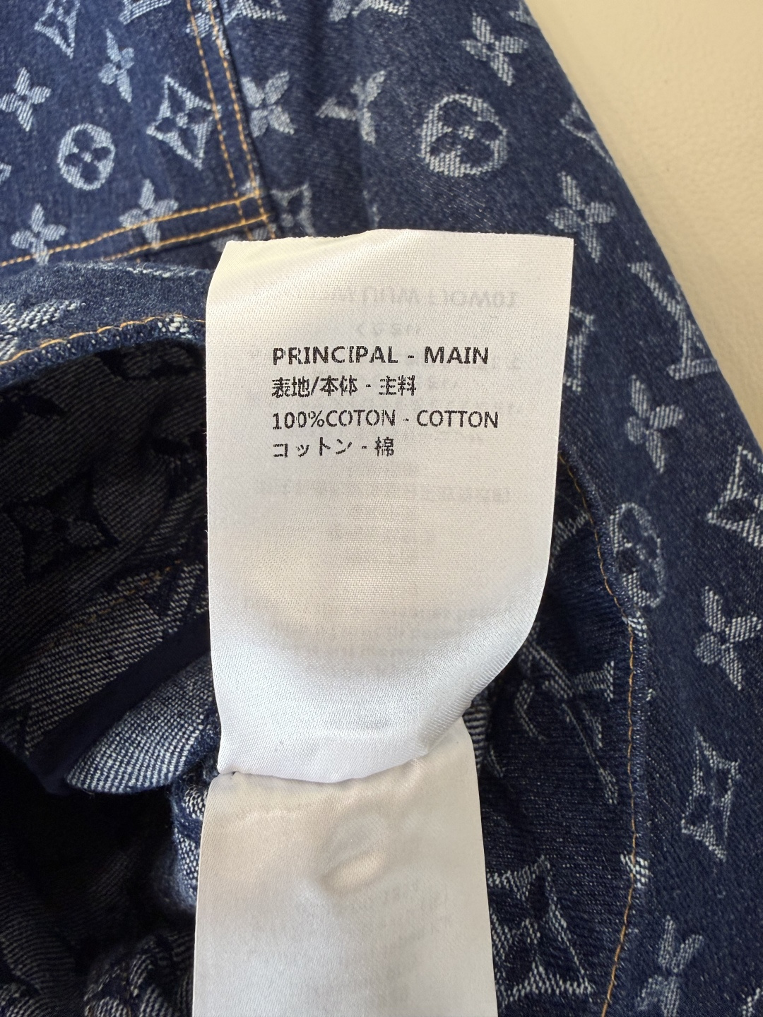AW0122#新款外套⚠️工厂特批‼️ L V 老花字母提花 牛仔外套 蓝色 白色 SML