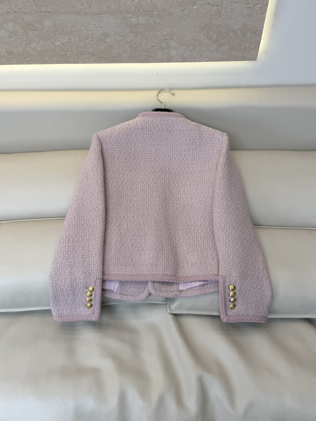 XZ0199#新款外套⚠️🌾 Celine 金扣 47% 羊毛 长袖毛呢外套 蓝色 粉色 36-42 