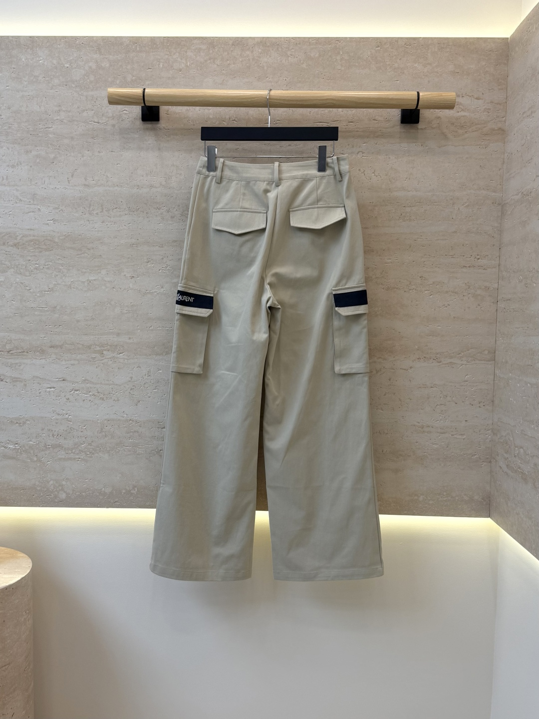 AW0135#新款裤子⚠️工厂特批‼️ YSL 字母 休闲长裤 黑色 卡其色 SML
