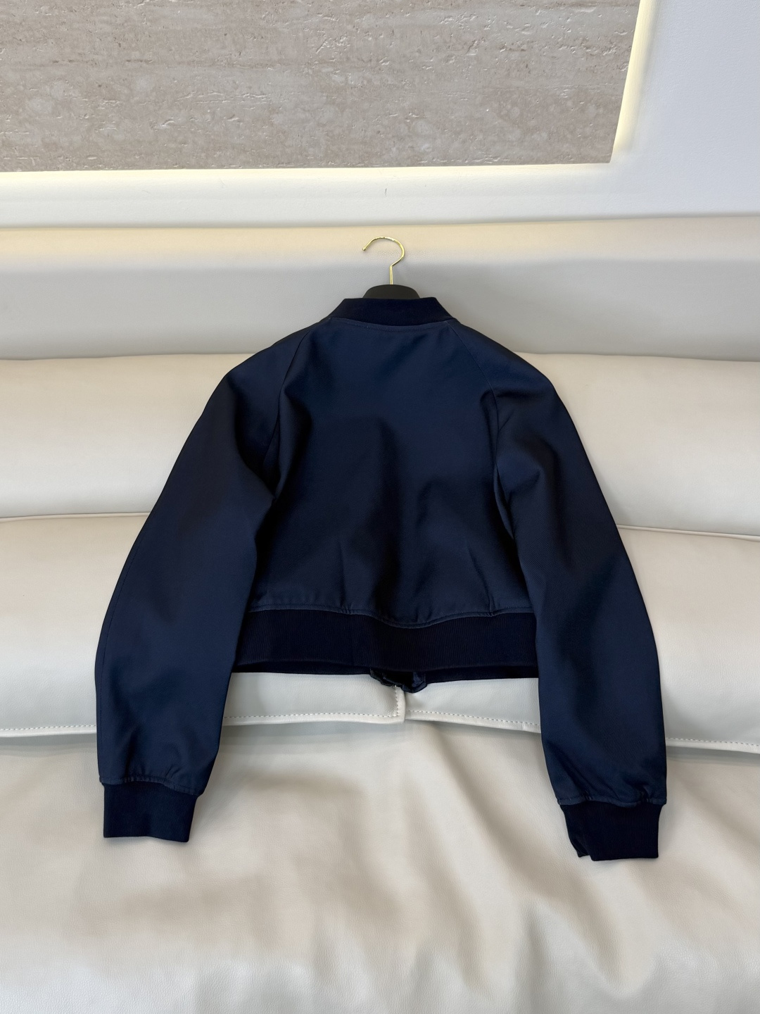 AW0134#新款外套⚠️工厂特批‼️ H家 印花 长袖夹克外套 藏青色 米白色 SML