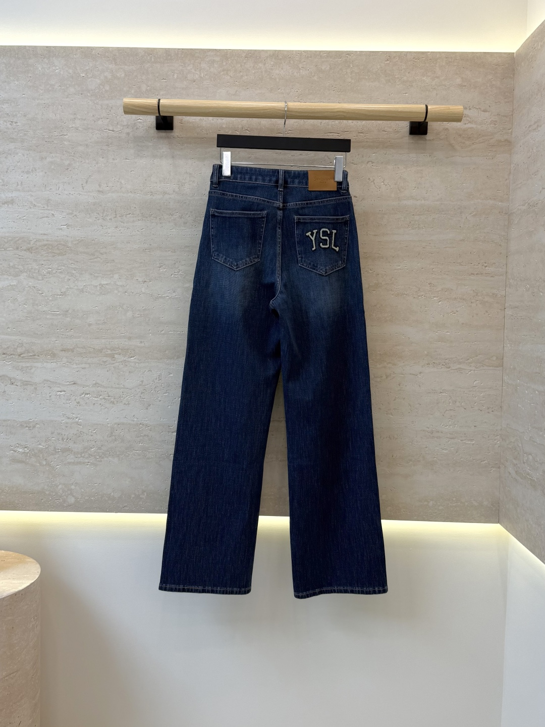 AW0138#新款牛仔裤⚠️工厂特批‼️ YSL 字母绣花 最新款 牛仔裤 黑色 蓝色 26/27/28/29/30
