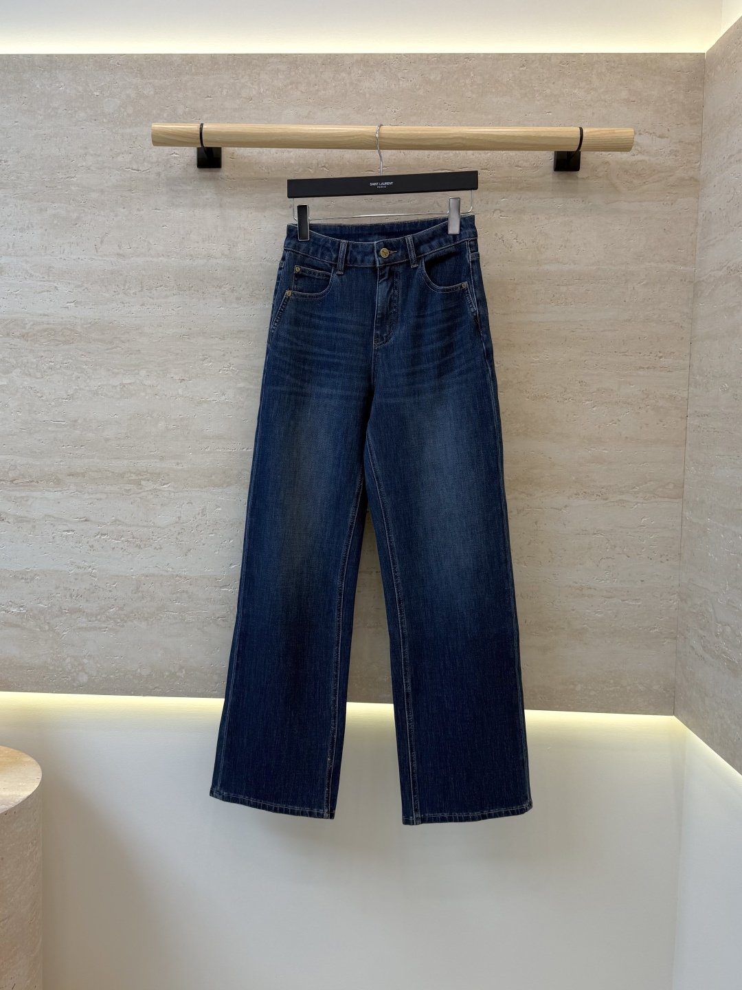 AW0138#新款牛仔裤⚠️工厂特批‼️ YSL 字母绣花 最新款 牛仔裤 黑色 蓝色 26/27/28/29/30