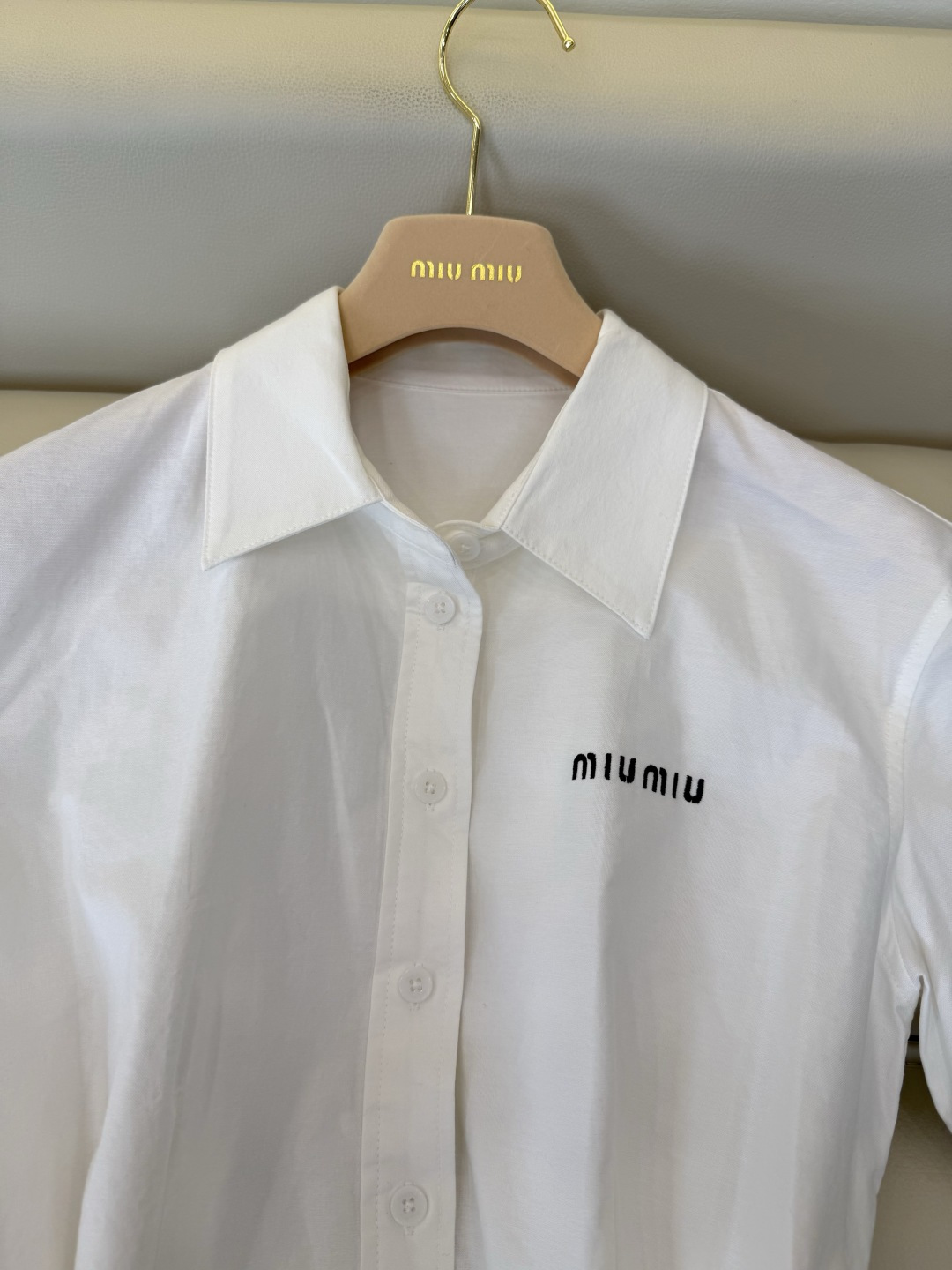 CX0254#新款连衣裙⚠️🌾 Miu 家 刺绣字母 修身棉料短袖 白色连衣裙 SML