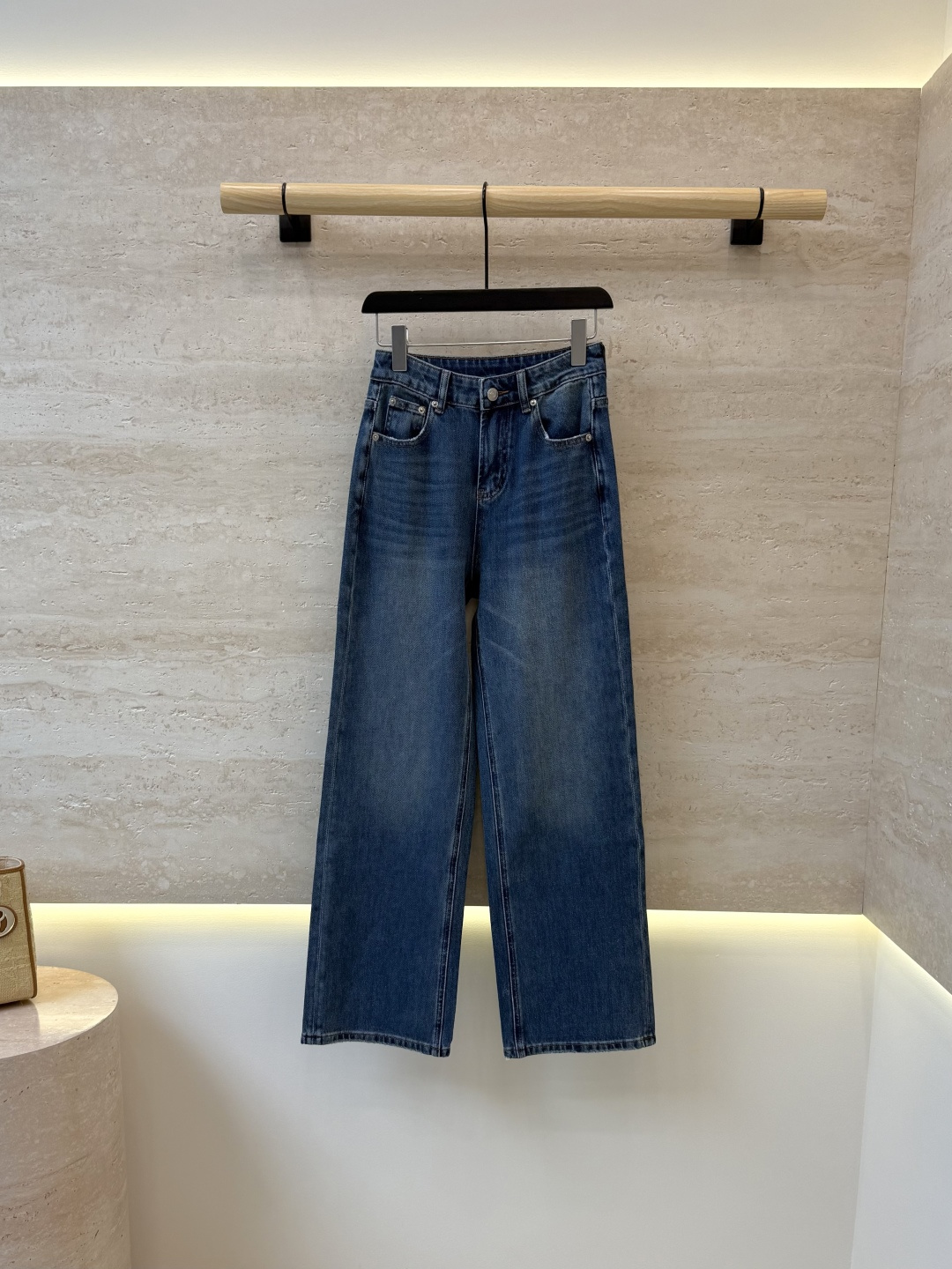 CX0248#新款牛仔裤⚠️工厂特批‼️ M M6 极简风 牛仔棉显瘦牛仔裤 蓝色 26-30码