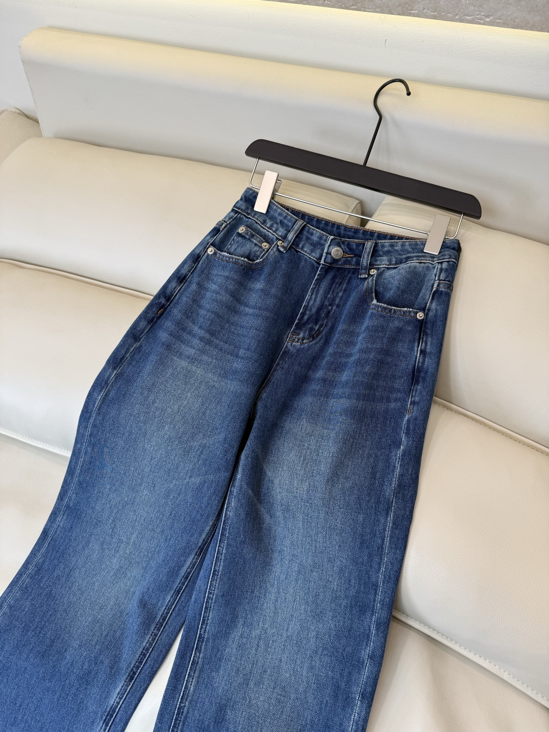 CX0248#新款牛仔裤⚠️工厂特批‼️ M M6 极简风 牛仔棉显瘦牛仔裤 蓝色 26-30码