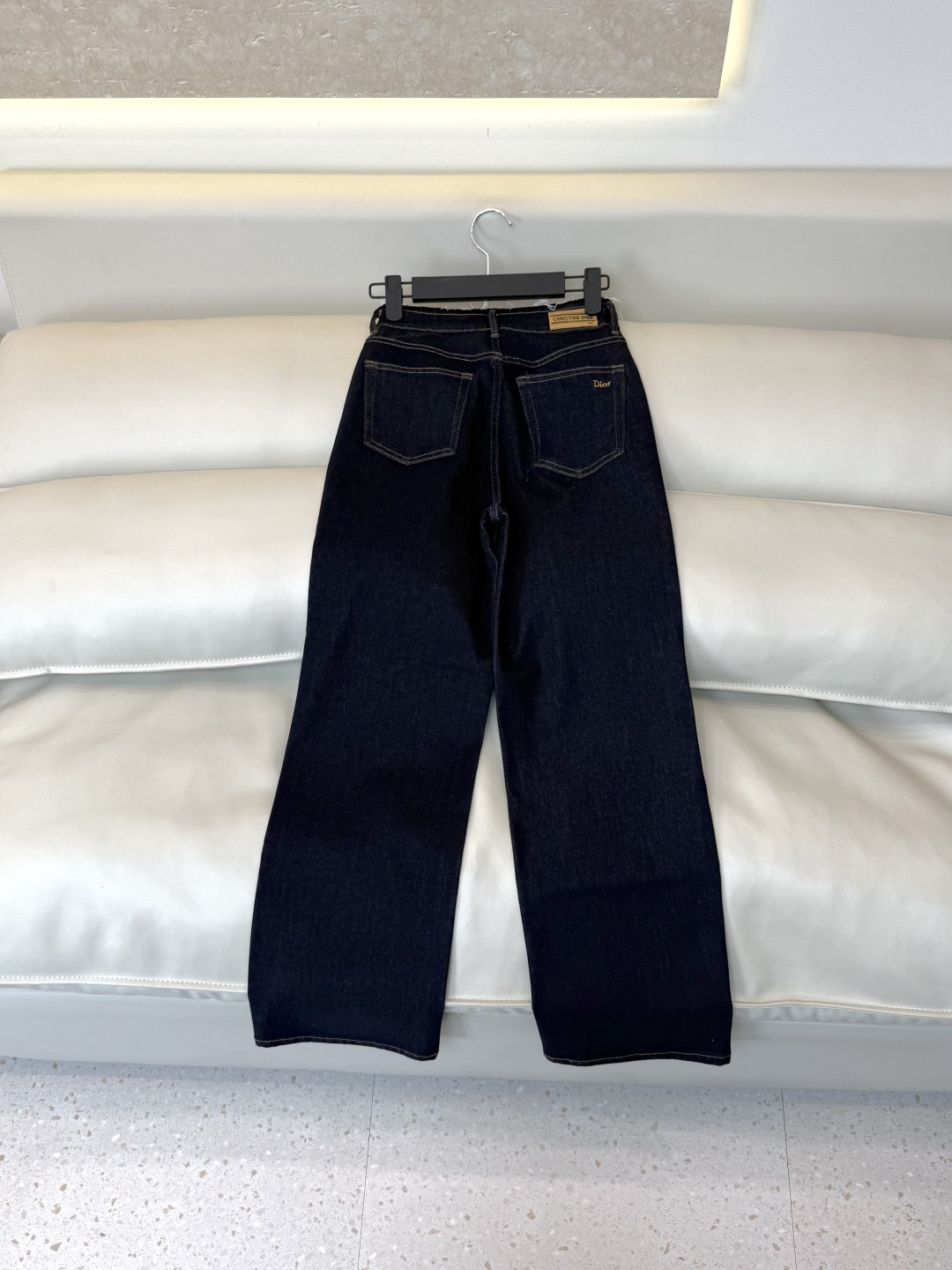 CX0251#新款牛仔裤⚠️工厂特批‼️ dior 极简风 牛仔棉显瘦牛仔裤 深蓝色 26-30码
