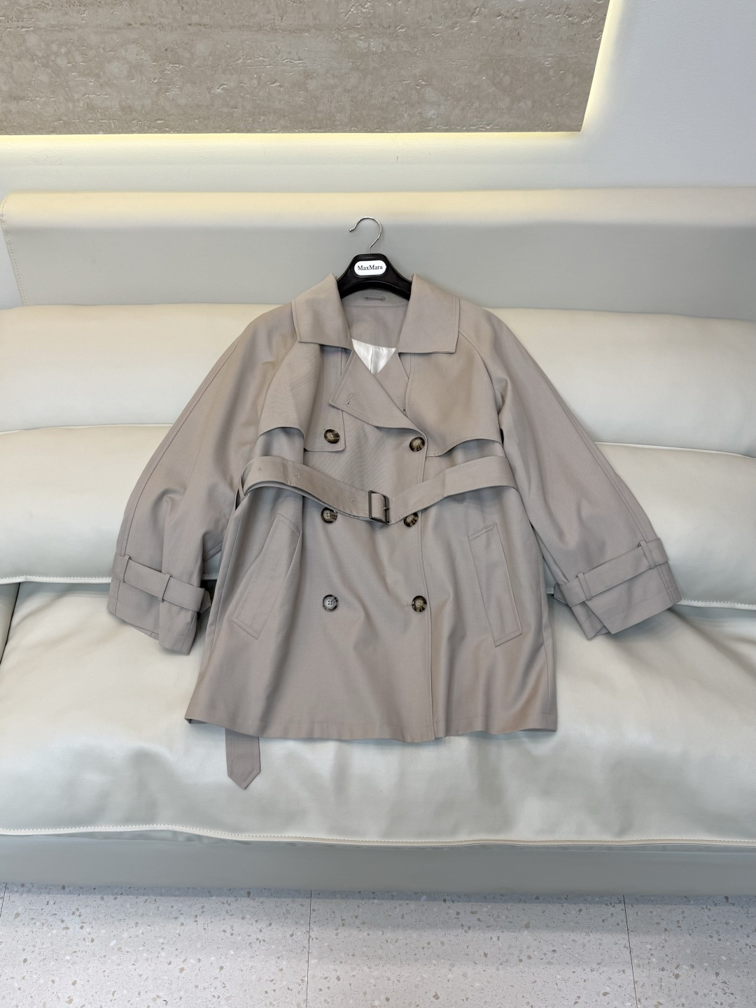 TF116#新款风衣⚠️🌾 Max mara 双排扣 中长款风衣 卡其色 藏蓝色 36/38/40/42