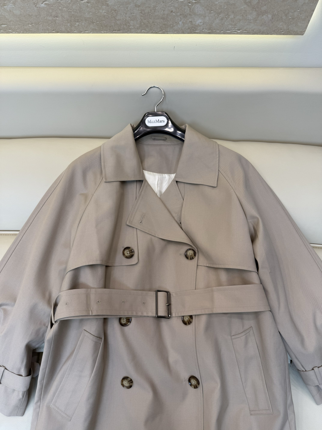 TF116#新款风衣⚠️🌾 Max mara 双排扣 中长款风衣 卡其色 藏蓝色 36/38/40/42