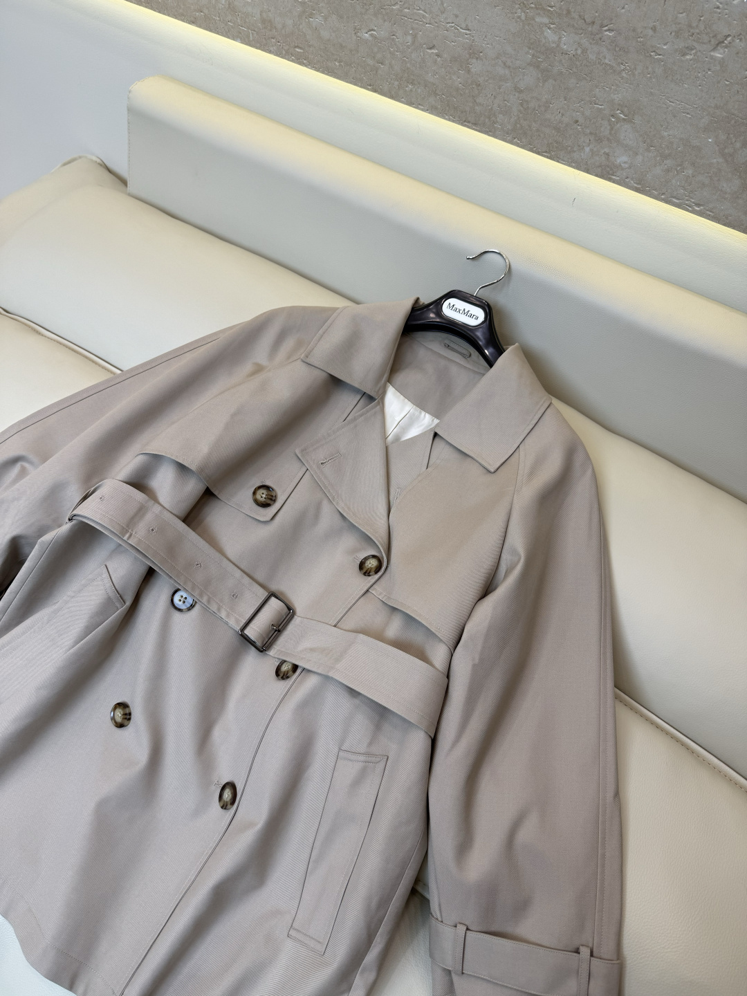 TF116#新款风衣⚠️🌾 Max mara 双排扣 中长款风衣 卡其色 藏蓝色 36/38/40/42