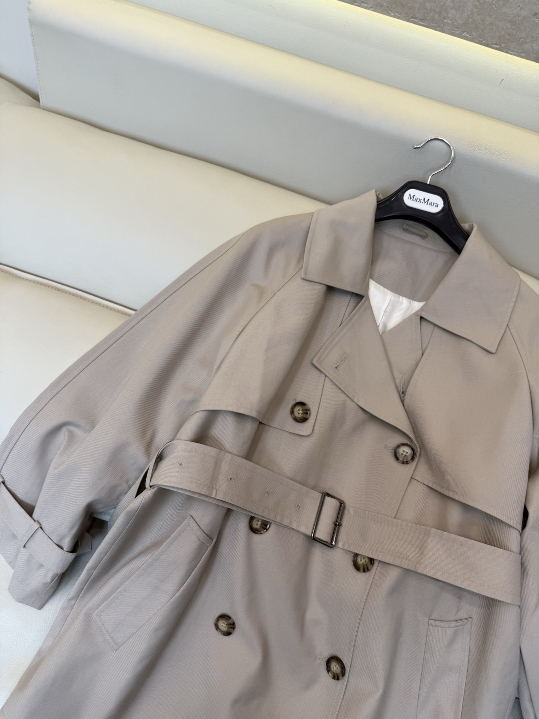 TF116#新款风衣⚠️🌾 Max mara 双排扣 中长款风衣 卡其色 藏蓝色 36/38/40/42