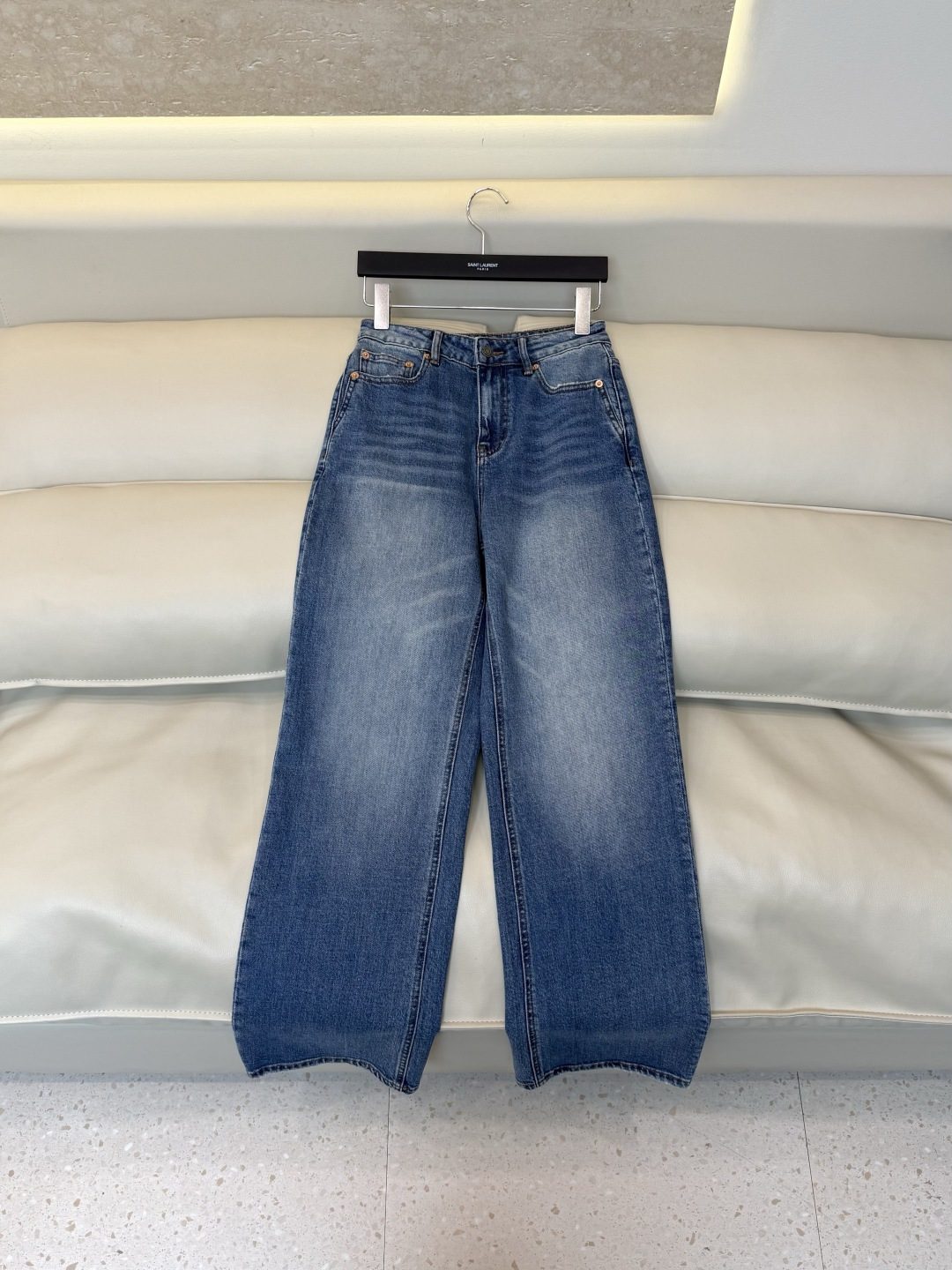 CX0262#新款牛仔裤⚠️工厂特批‼️ YSL 极简风 牛仔棉显瘦牛仔裤  26-30码
