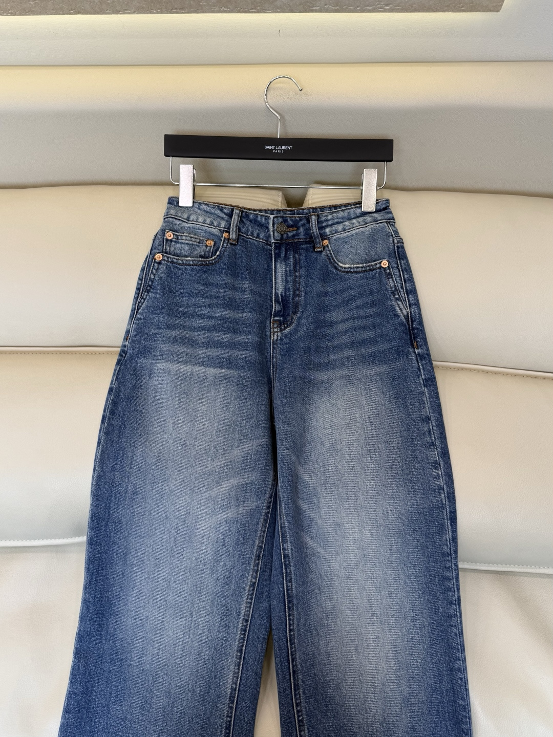 CX0262#新款牛仔裤⚠️工厂特批‼️ YSL 极简风 牛仔棉显瘦牛仔裤  26-30码