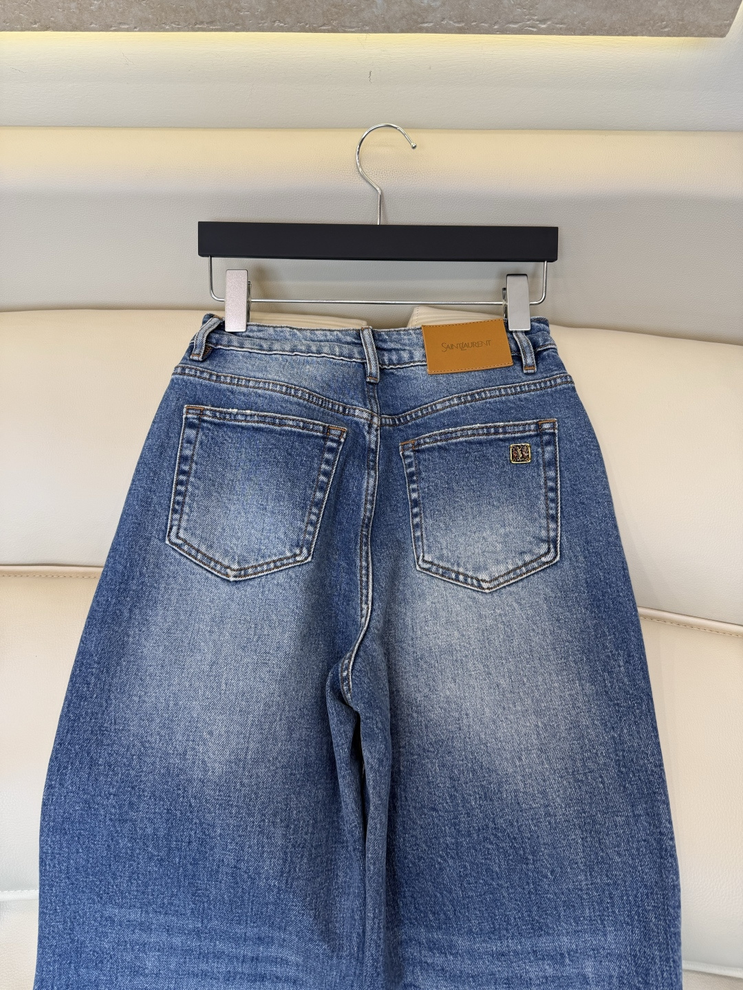 CX0262#新款牛仔裤⚠️工厂特批‼️ YSL 极简风 牛仔棉显瘦牛仔裤  26-30码