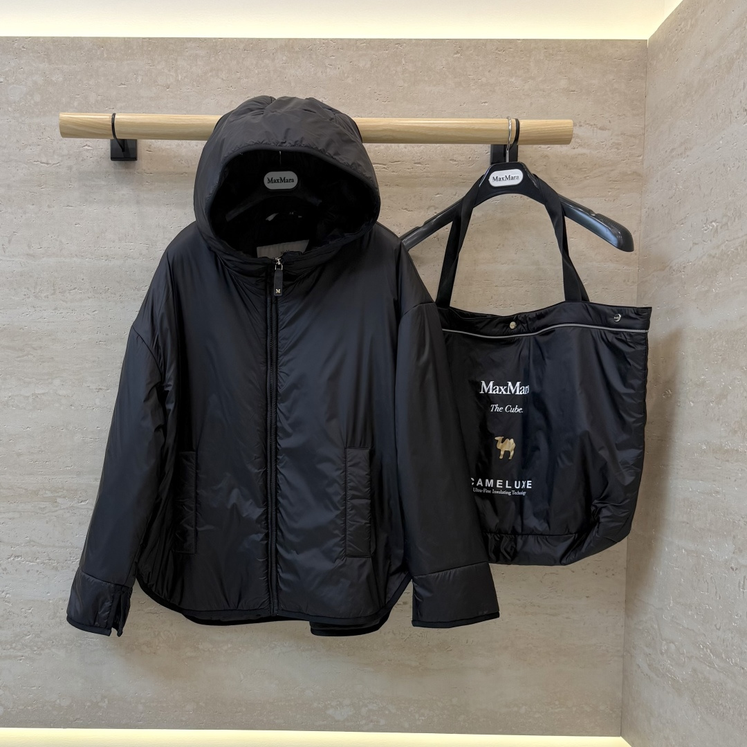 MX733#新款驼绒服⚠️🌾 Max拉链款 48% 骆驼绒 4%桑蚕丝 进口面料 骆驼绒棉服 黑色/藏青色/棕色 38/ MX733#新款驼绒服⚠️🌾 Max拉链款 48% 骆驼绒 4%桑蚕丝 进口面料 骆驼绒棉服 黑色/藏青色/棕色 38/