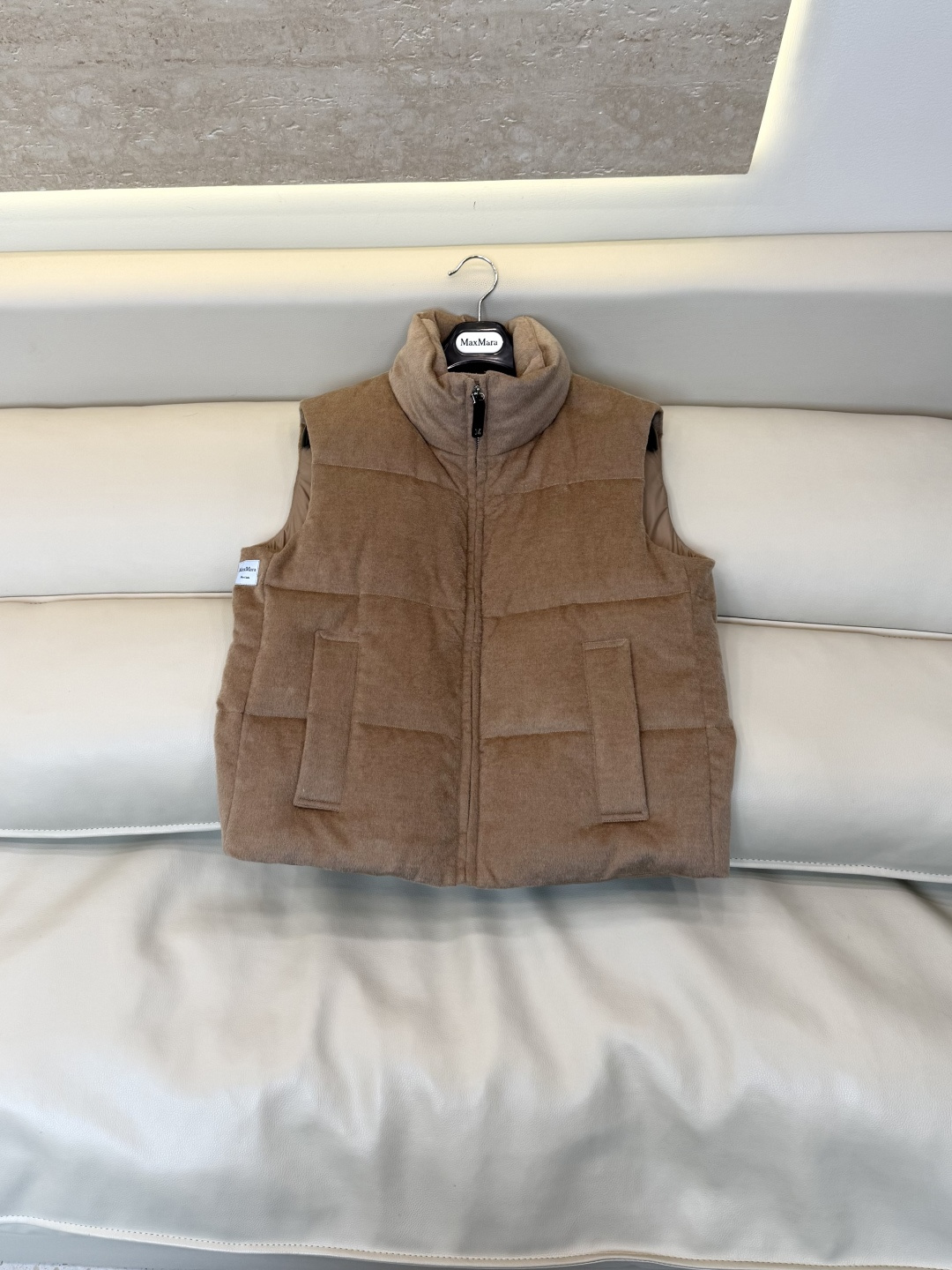 MX716#新款羽绒服⚠️🌾 max mara  原标顶级版 100% 羊绒 内充90% 鹅绒羽绒服马甲 米色/驼色/燕