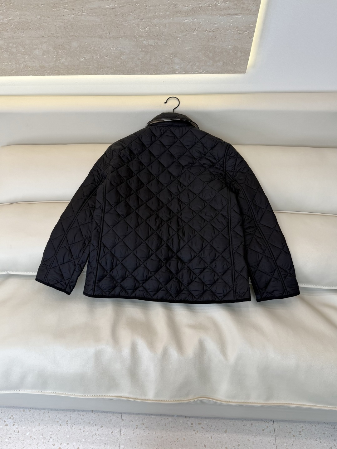 26003#新款棉服🌾 Burberry 菱形格 经典款 长袖棉衣 黑色 卡其色 SML