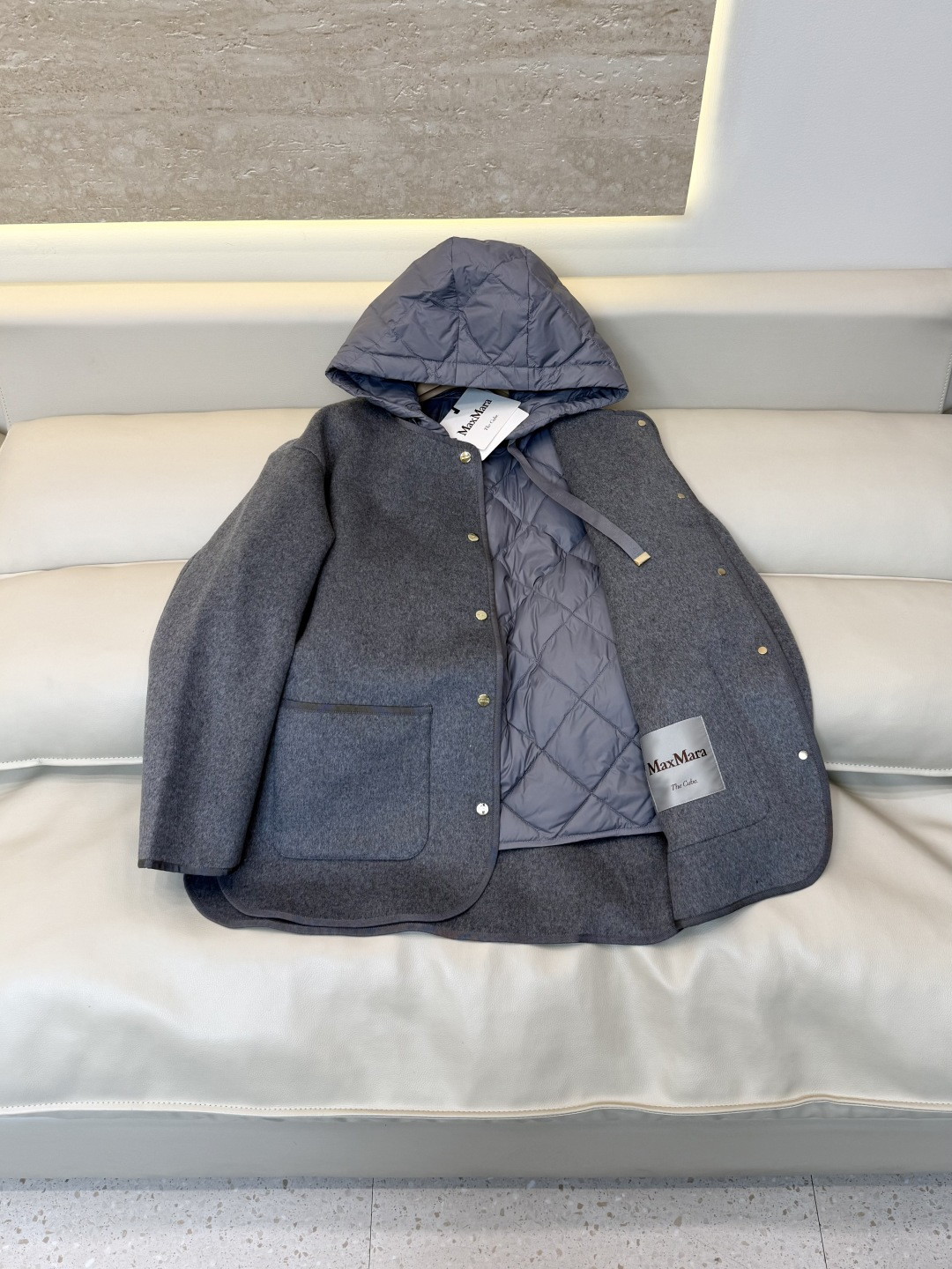 88392#新款羽绒服🌾 Max mara 90%白鹅绒 羽绒马甲 两件套羽绒服 深灰色 浅灰色 38/40/42