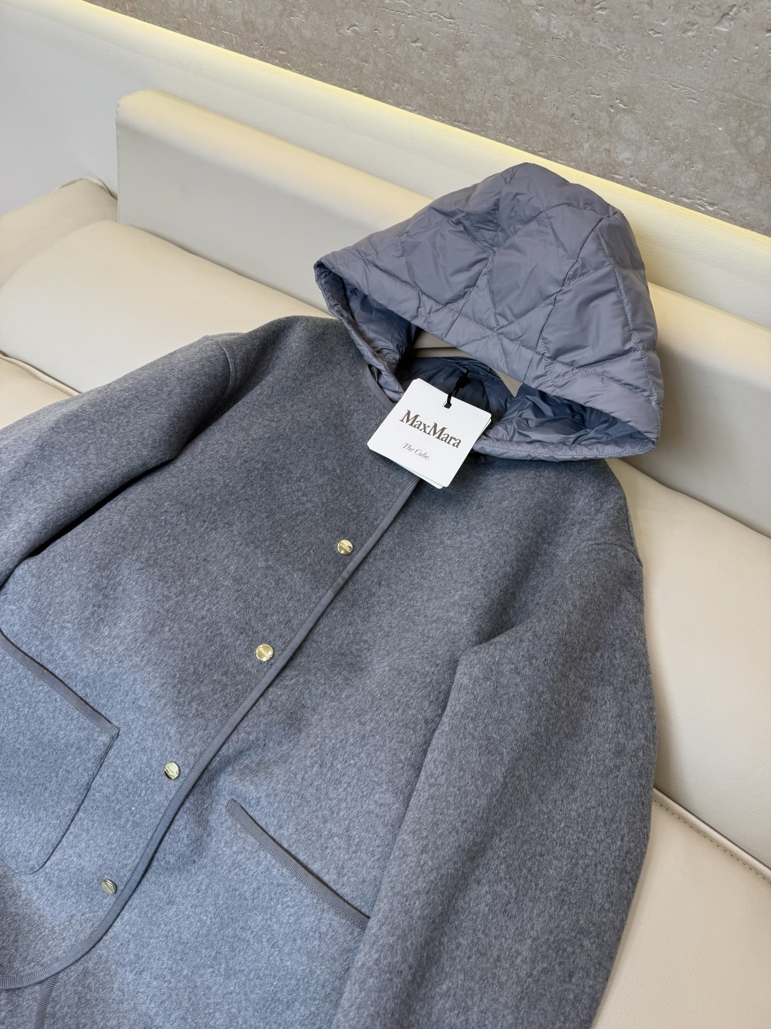 88392#新款羽绒服🌾 Max mara 90%白鹅绒 羽绒马甲 两件套羽绒服 深灰色 浅灰色 38/40/42