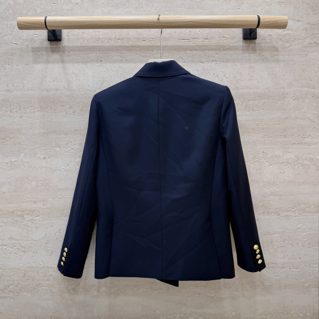 XZ0203#新款外套🌾 拉夫 Polo 学院风 30% 羊毛 西装 外套 藏青色 SMLXL