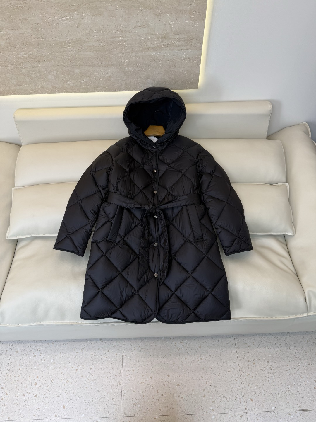 M8628#新款羽绒服🌾 Max mara 两面穿 90% 白鹅绒 长款羽绒服 黑色 S-X L