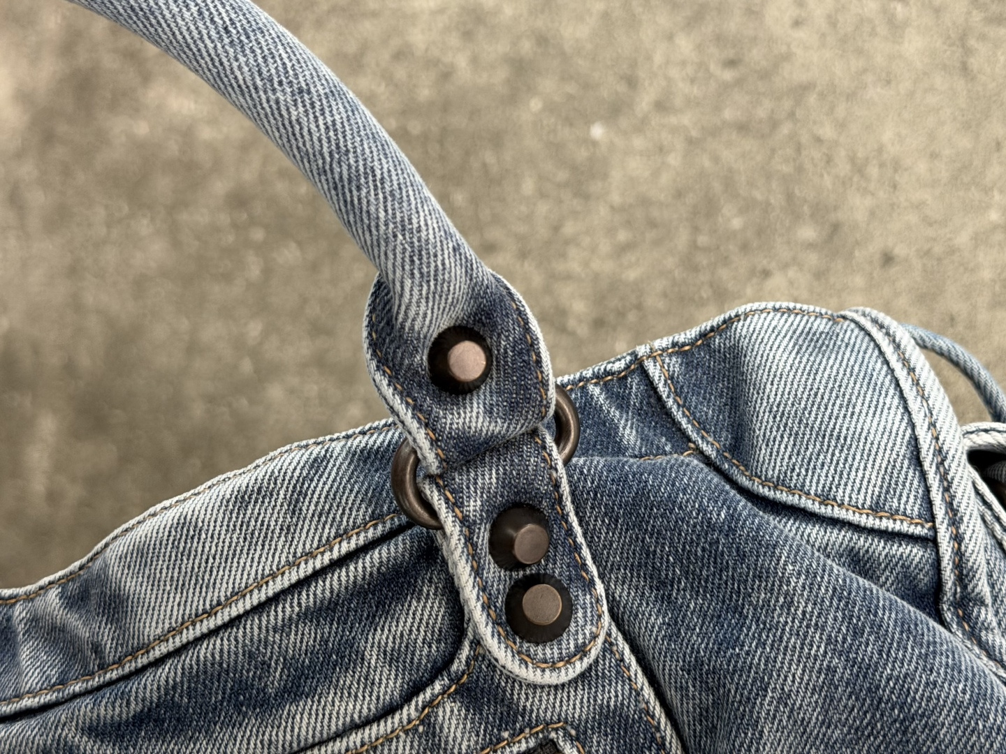 Balenciaga Style Black Denim Shoulder Bag style reference detail image 7 from source 776302