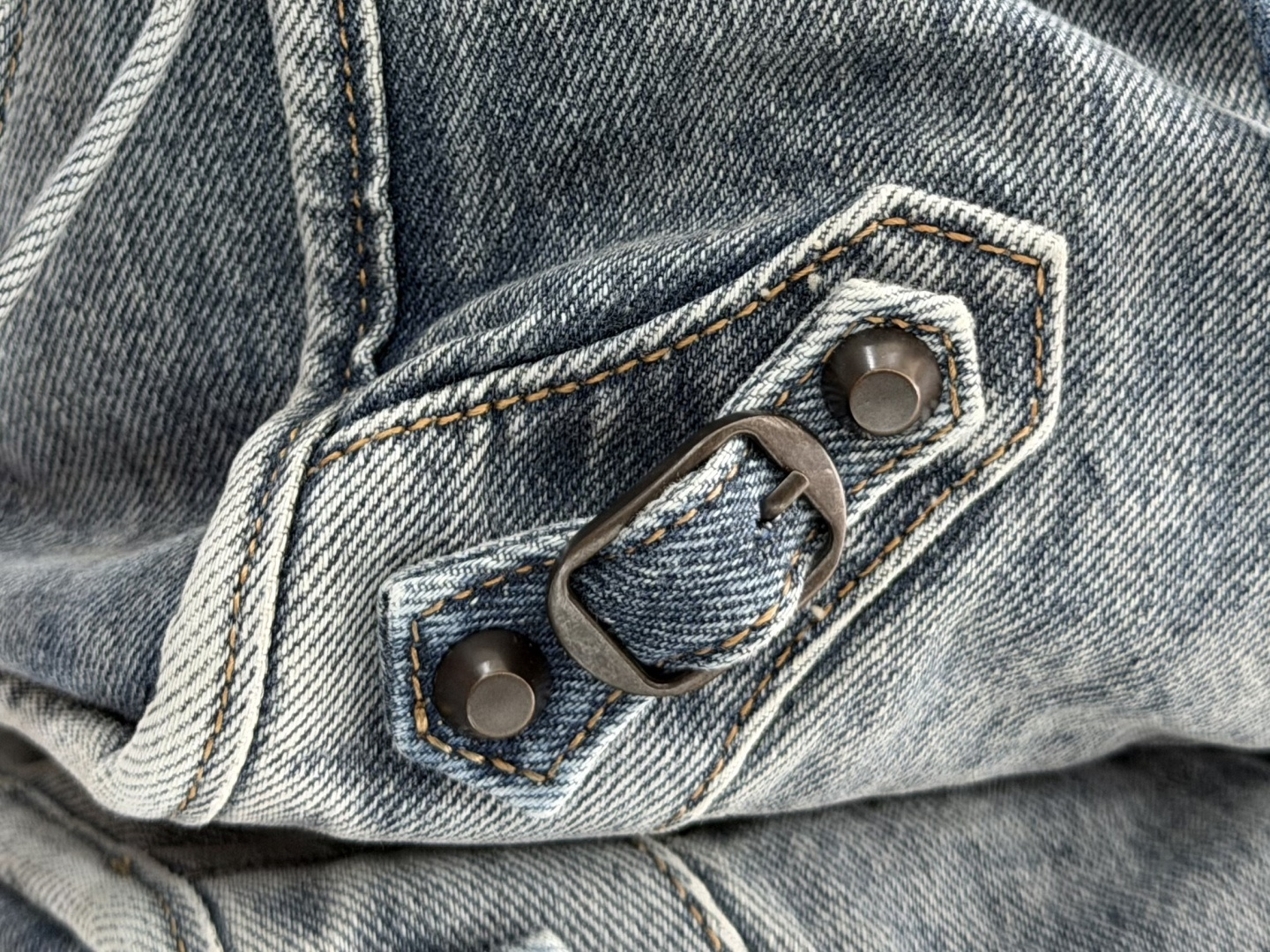 Balenciaga Style Black Denim Shoulder Bag style reference detail image 5 from source 776303