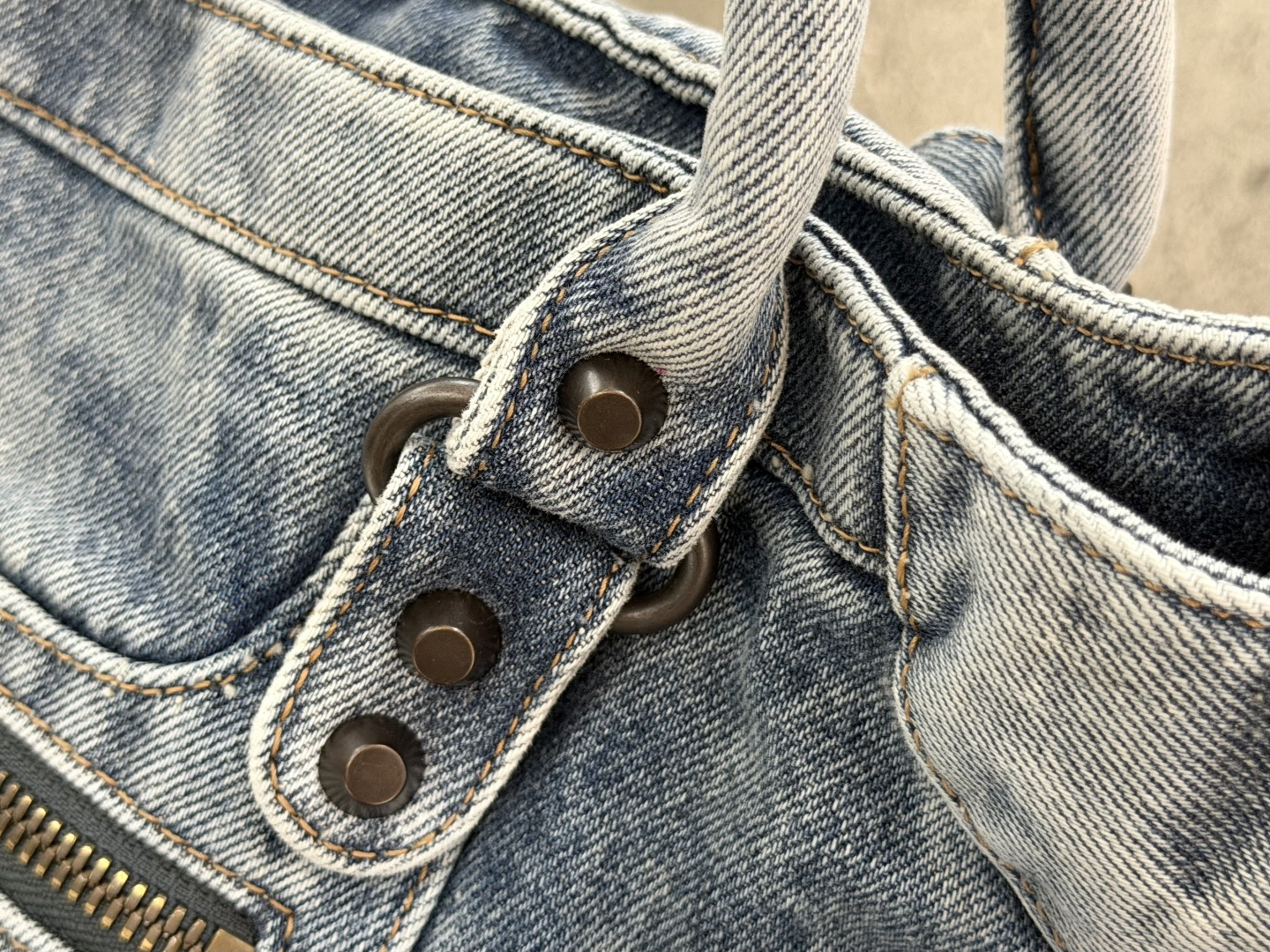 Balenciaga Style Black Denim Shoulder Bag style reference detail image 6 from source 776303