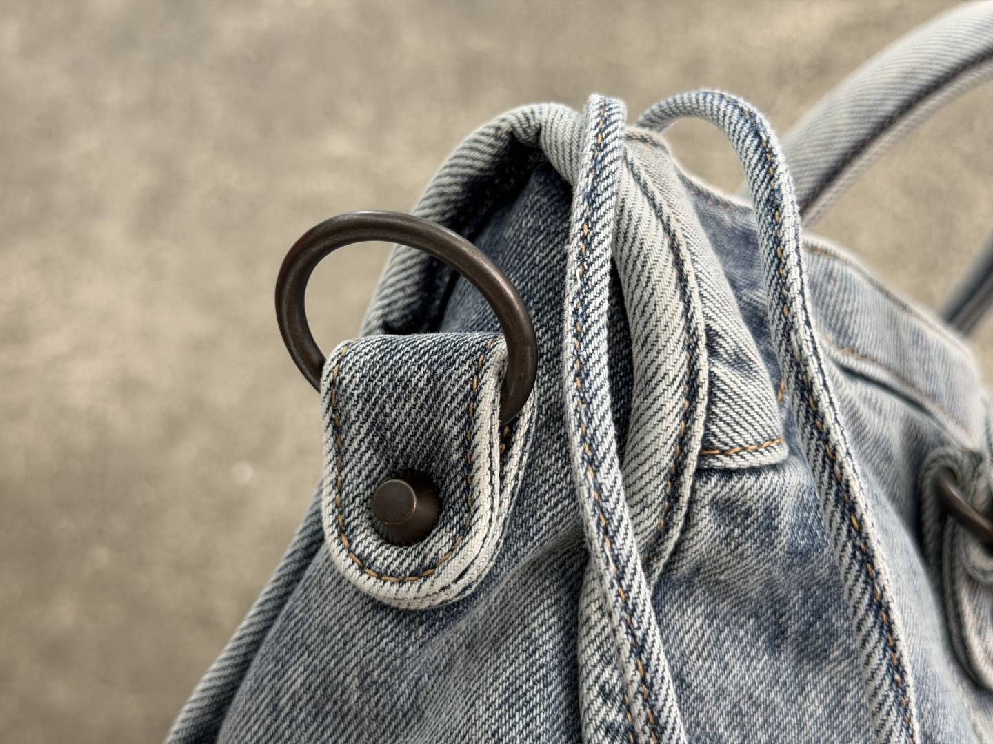 Balenciaga Style Black Denim Shoulder Bag style reference detail image 9 from source 776303