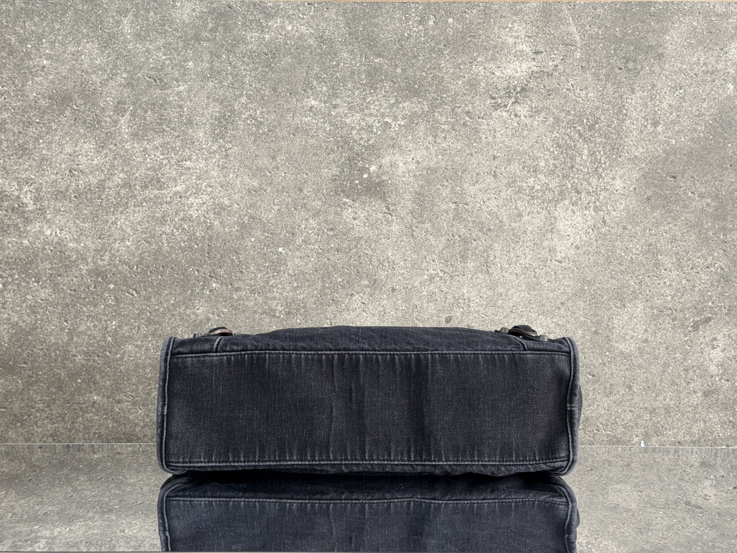 Balenciaga Style Black Denim Shoulder Bag style reference detail image 4 from source 776304