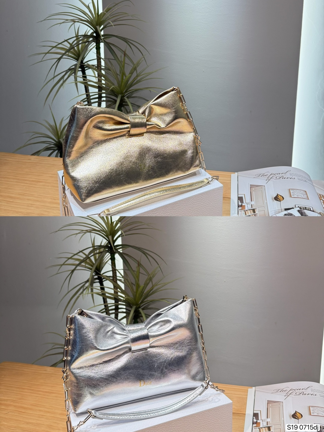 P218 Comes With A Folding Box. The New Dior26 Bow Clutch Bag Is So Cute. The Classic Bow Shape Is Super Elegant And Highly Recognizable. It's Stylish To Carry In The Hand Or Cross-body. The Size Is Compact And Can Be Easily Matched For Daily Travel And Dinner. It Is Practical And Eye-catching. It Is A Must-have Trendy Item For Fashionable Girls | Size 22 12 Item No. 0715