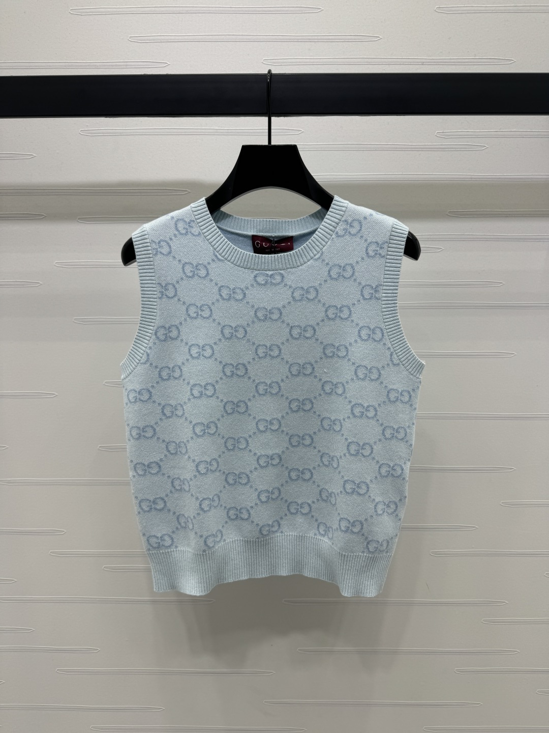 Gucci Logo Jacquard Knit Vest - Sleeveless Sweater Top