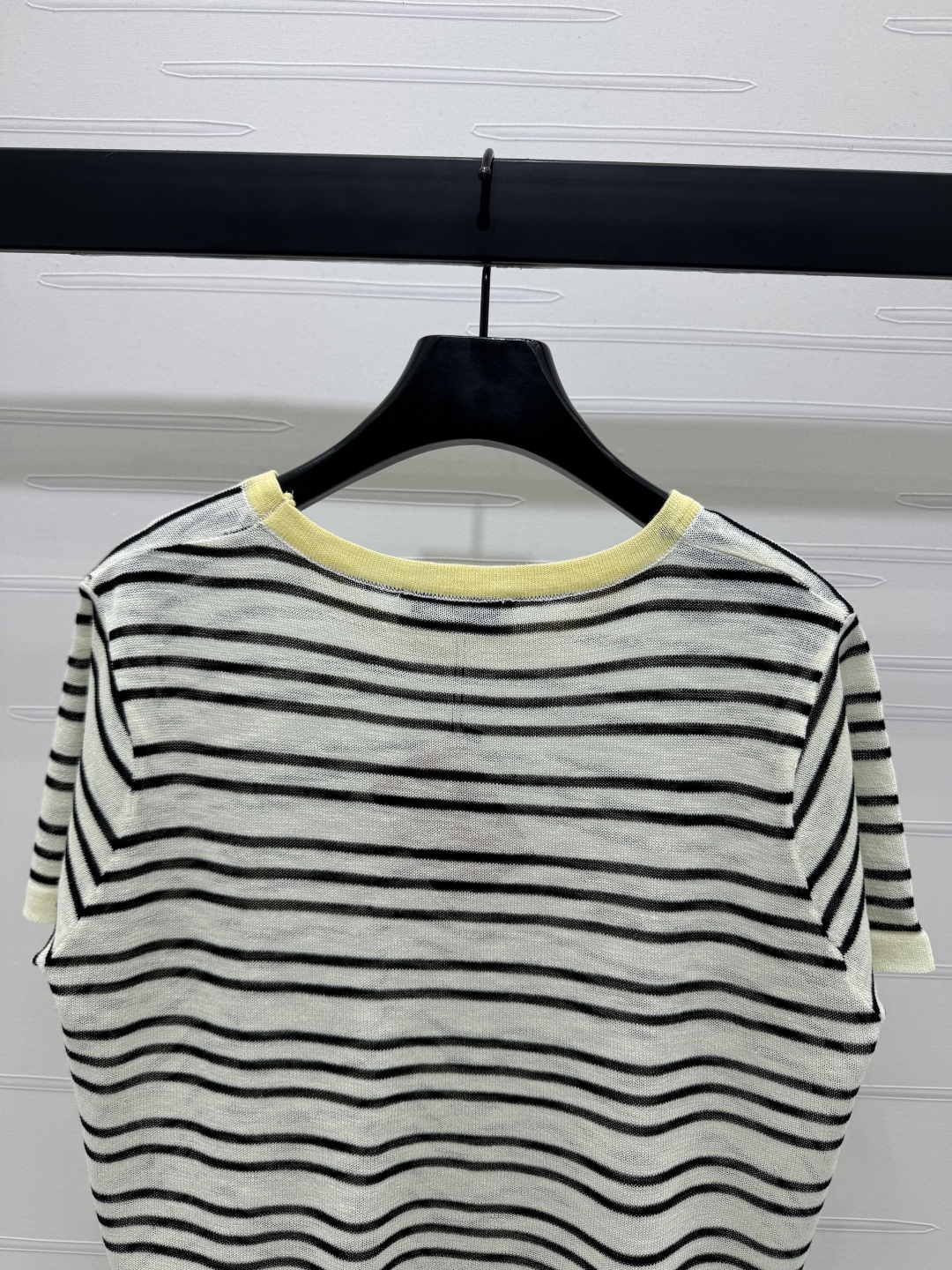 Miu Mi Round Neck Striped Knitted Short Sleeve Top 8 cmp i1745948954435 594 0 6