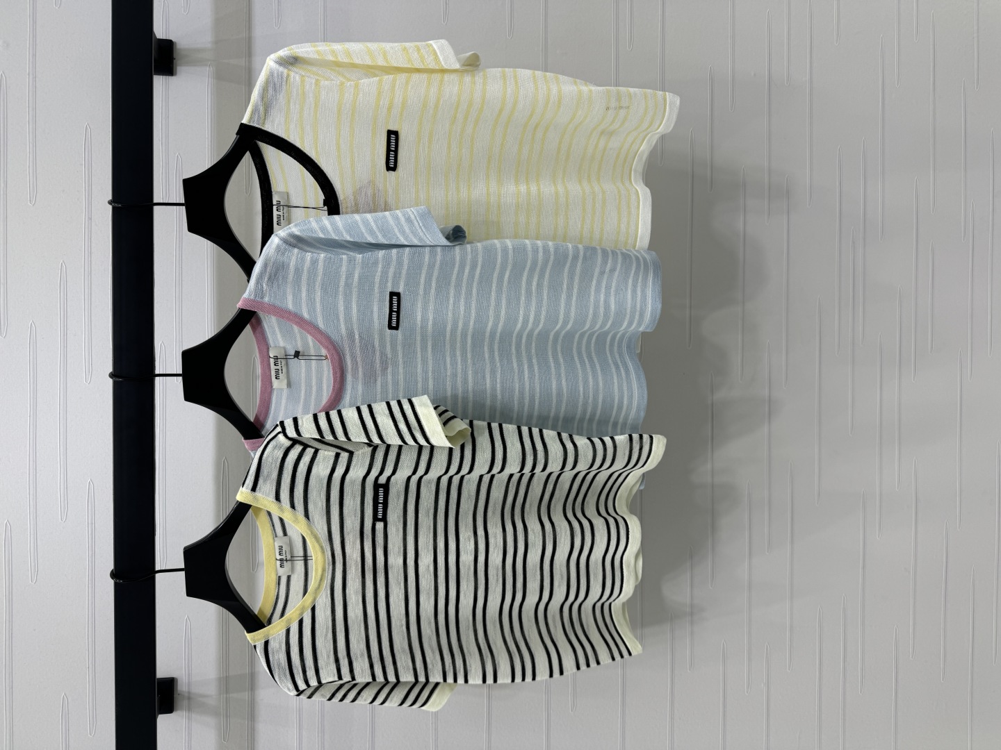 Miu Mi Round Neck Striped Knitted Short Sleeve Top 2 cmp i1745948956785 4467 0 0